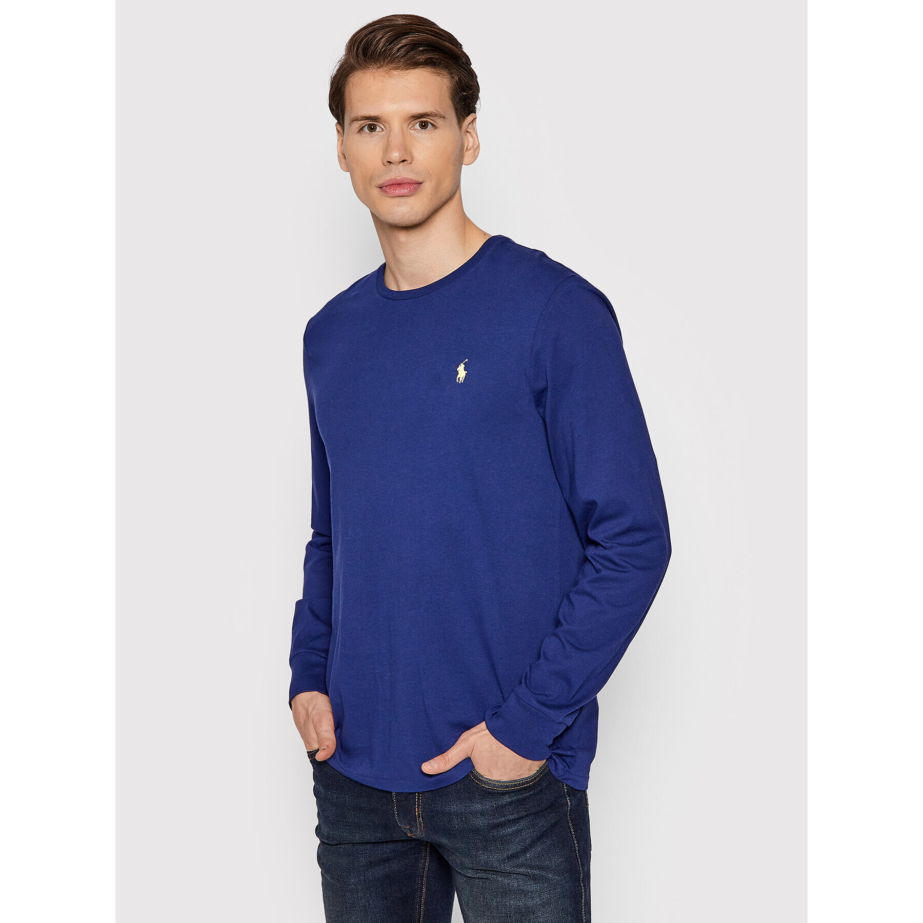 Polo Ralph Lauren Тениска с дълъг ръкав Classics 710671468042 Син Custom Slim Fit - Pepit.bg