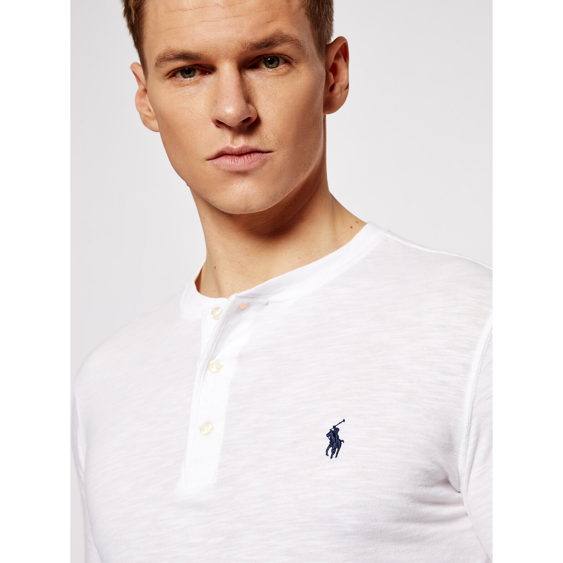 Polo Ralph Lauren Тениска с дълъг ръкав Lsl 710790058002 Бял Regular Fit - Pepit.bg