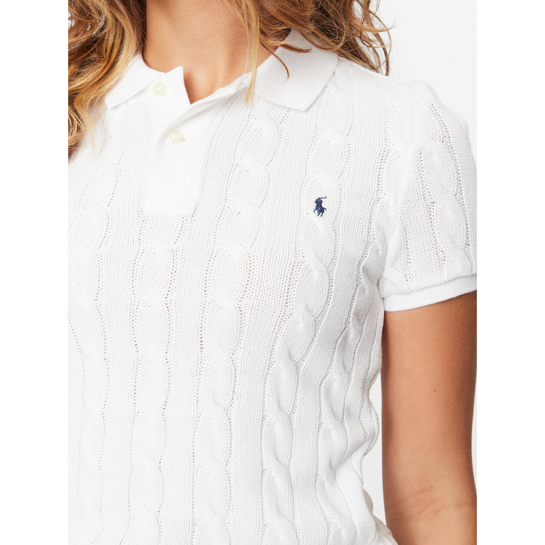 Polo Ralph Lauren Тениска с яка и копчета 211891579001 Бял Regular Fit - Pepit.bg