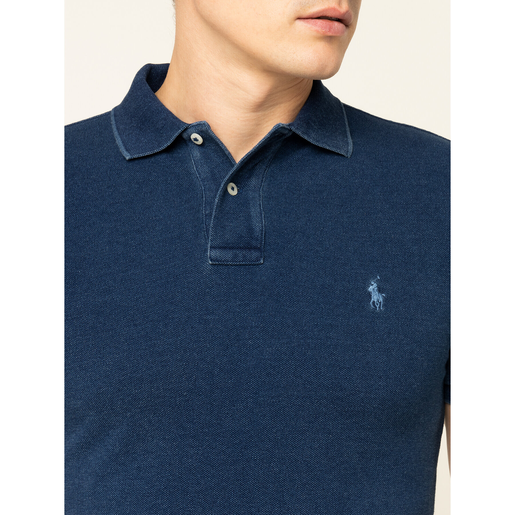 Polo Ralph Lauren Тениска с яка и копчета 710536856202 Тъмносин Slim Fit - Pepit.bg