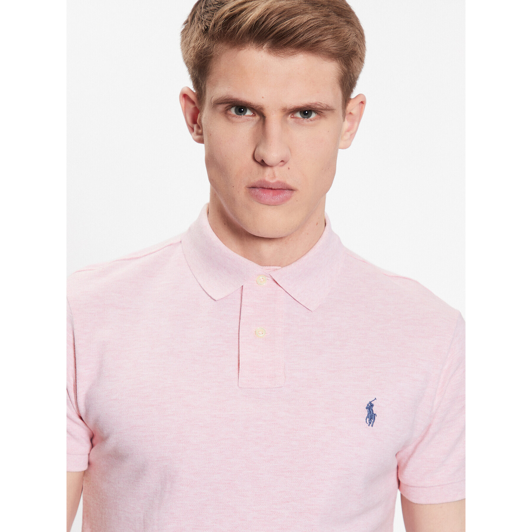 Polo Ralph Lauren Тениска с яка и копчета 710536856314 Розов Slim Fit - Pepit.bg