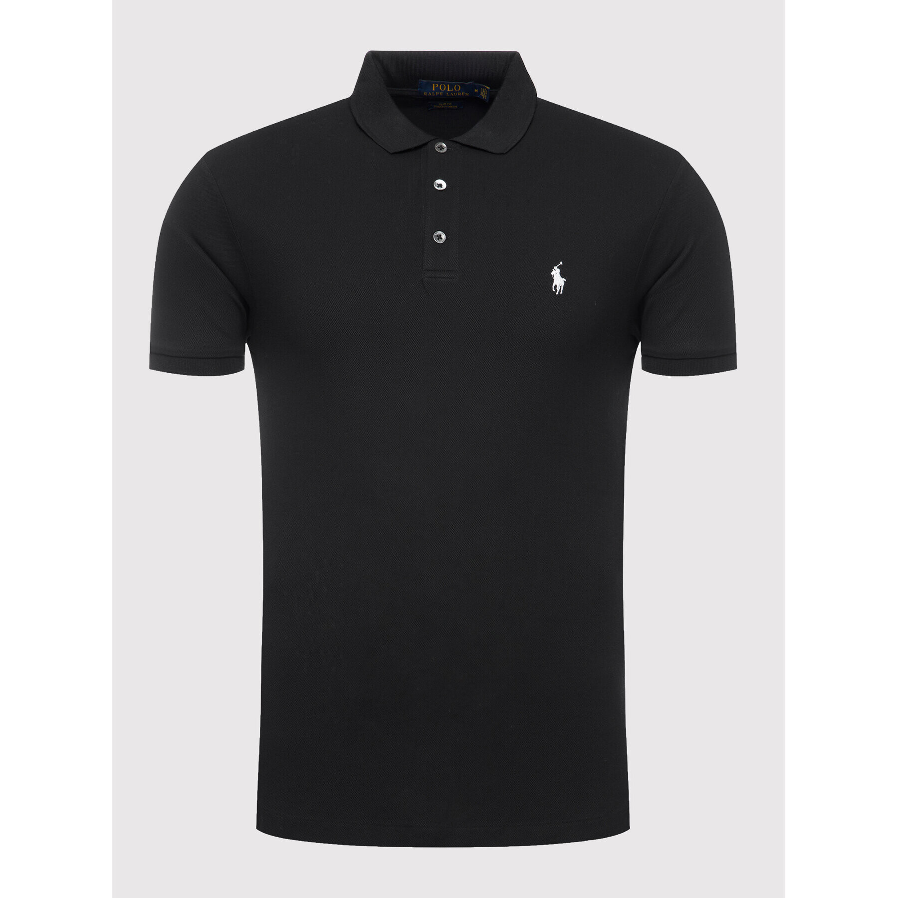 Polo Ralph Lauren Тениска с яка и копчета 710541705 Черен Slim Fit - Pepit.bg