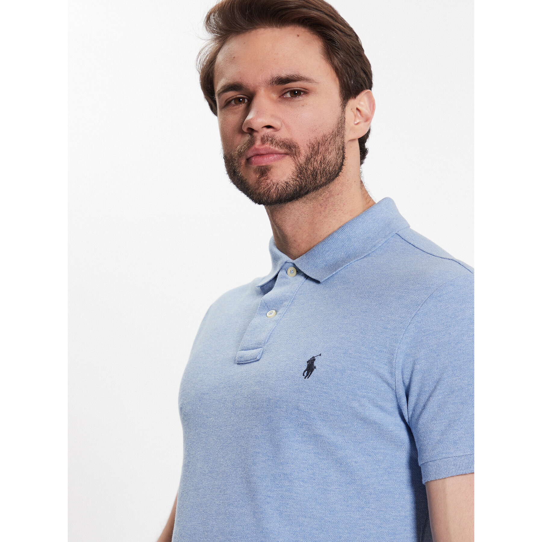 Polo Ralph Lauren Тениска с яка и копчета 710548797013 Син Slim Fit - Pepit.bg