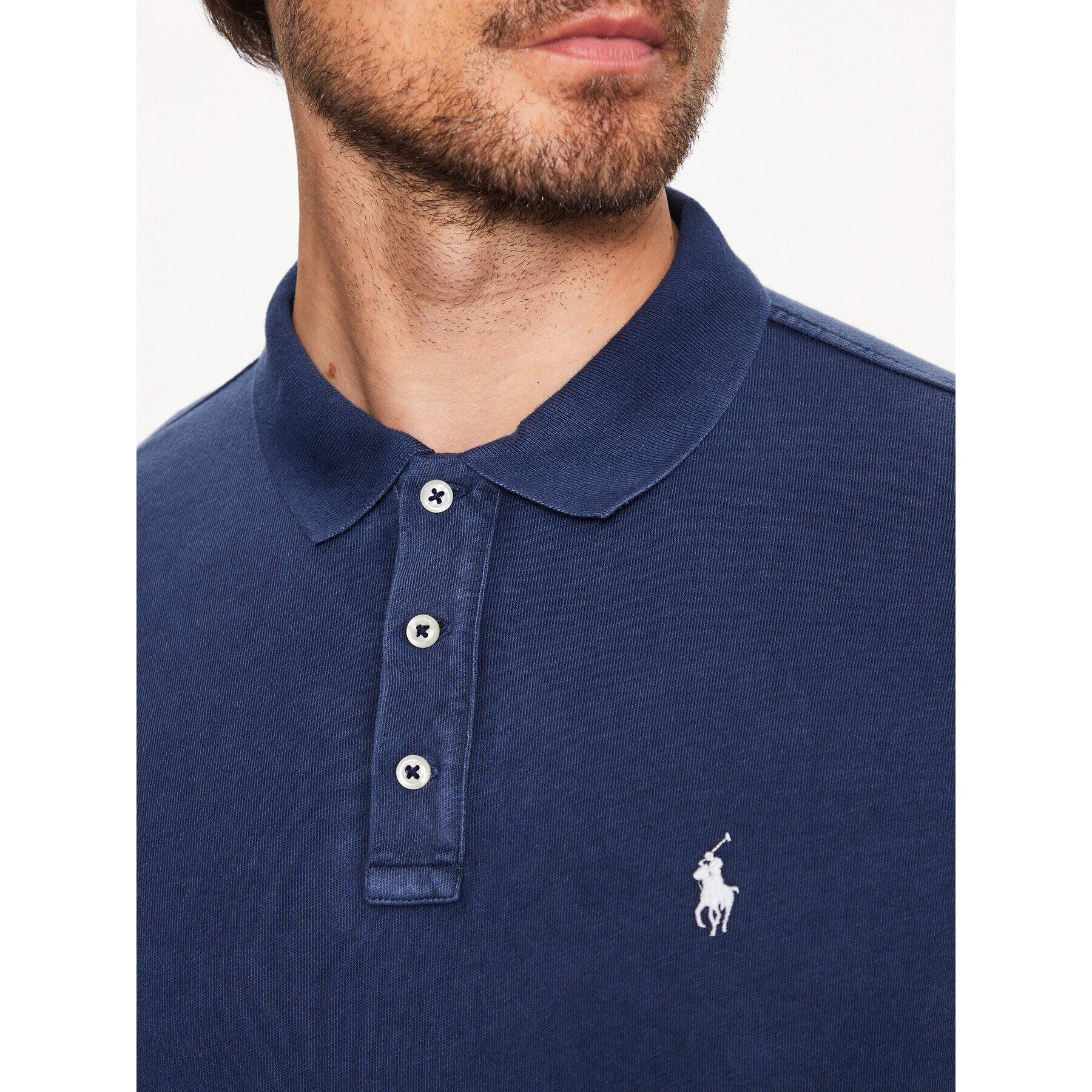 Polo Ralph Lauren Тениска с яка и копчета 710660897034 Тъмносин Regular Fit - Pepit.bg