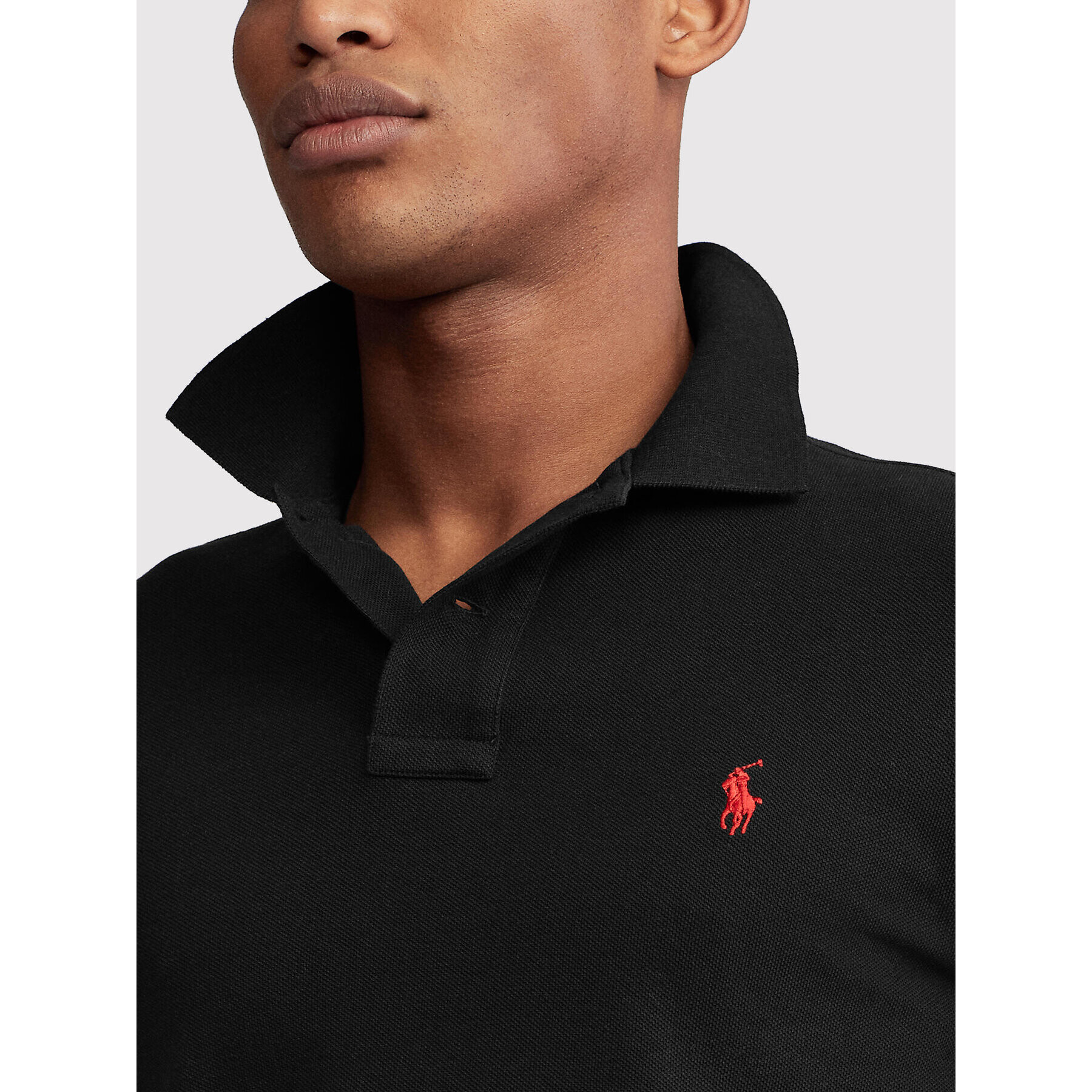 Polo Ralph Lauren Тениска с яка и копчета 710681126037 Черен Slim Fit - Pepit.bg