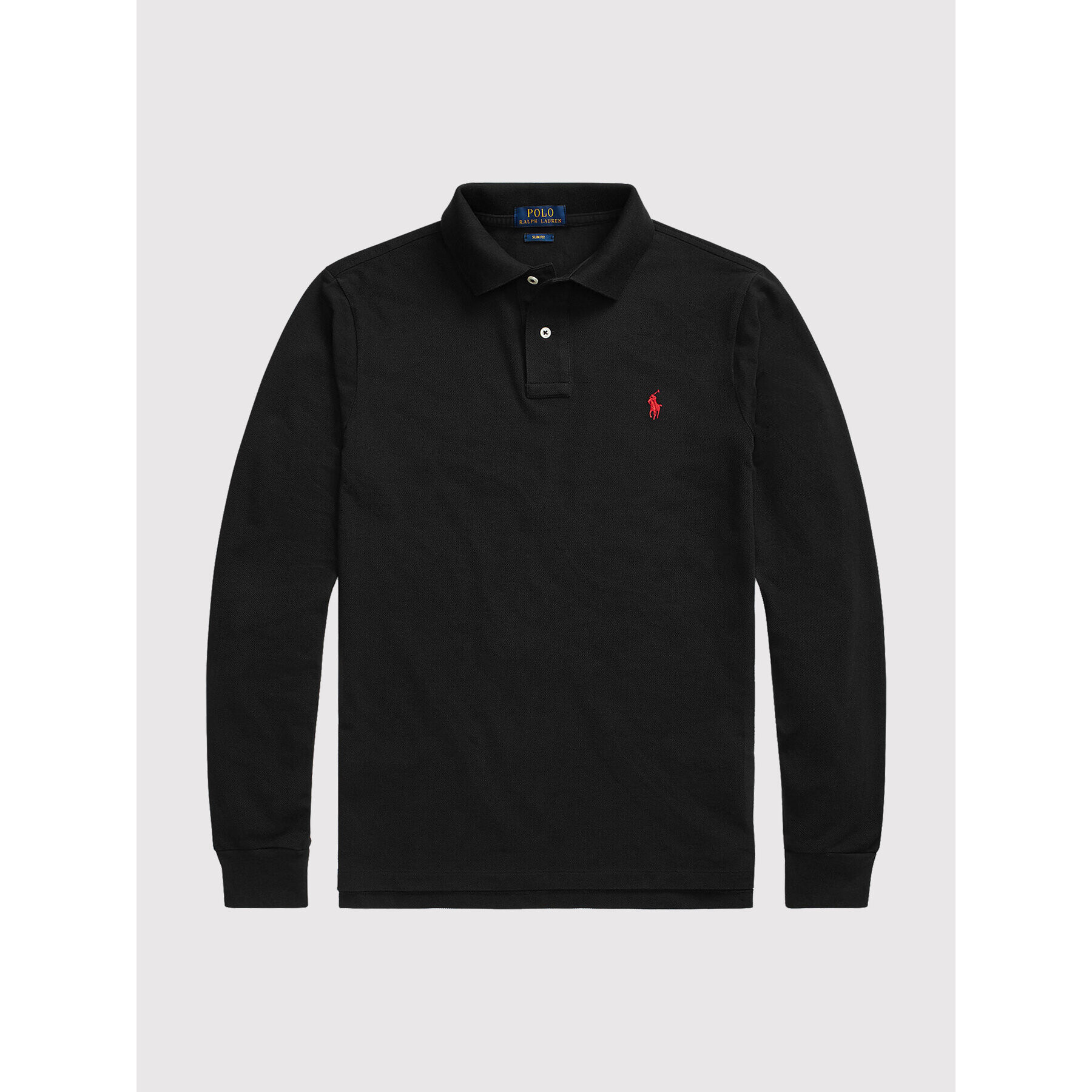 Polo Ralph Lauren Тениска с яка и копчета 710681126037 Черен Slim Fit - Pepit.bg