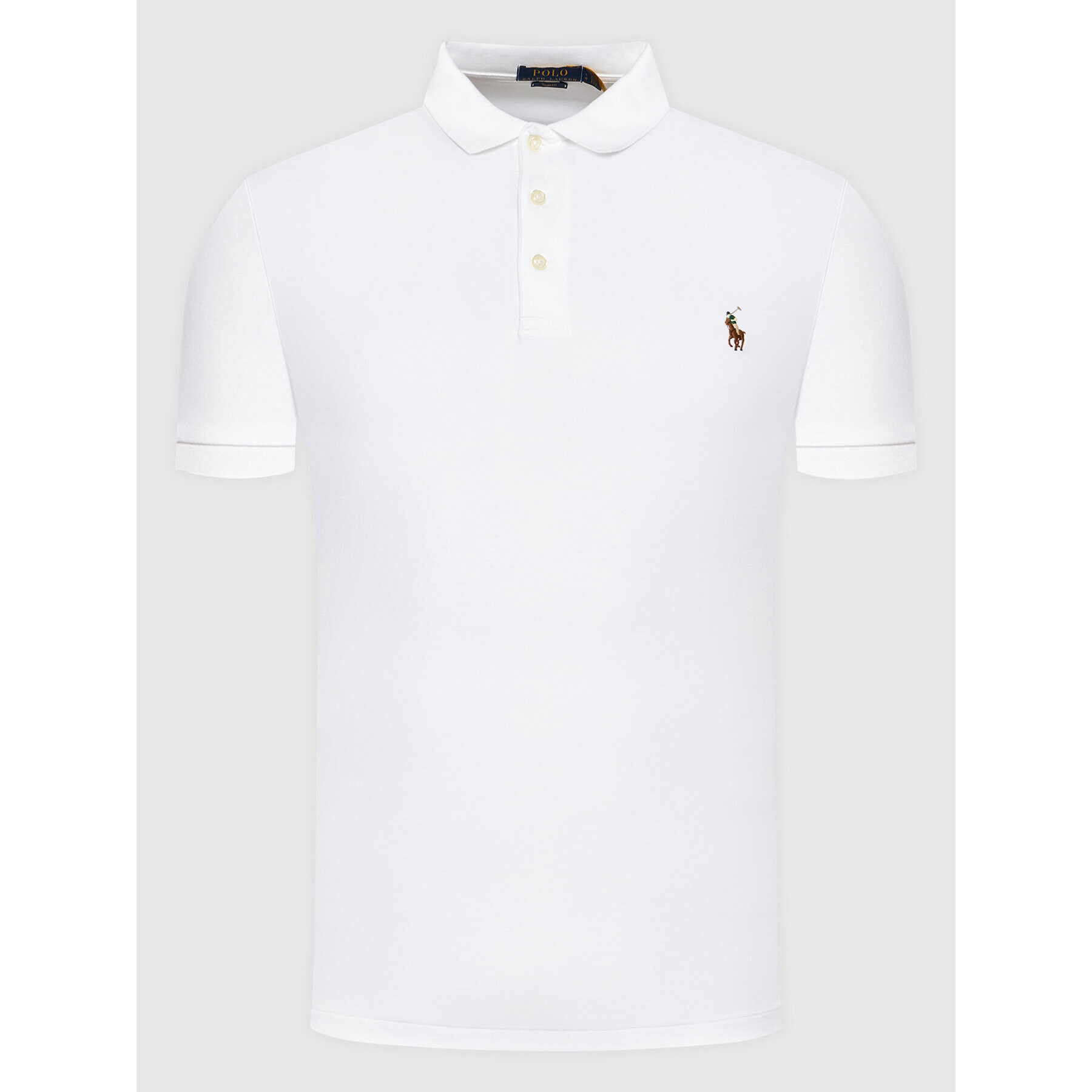 Polo Ralph Lauren Тениска с яка и копчета 710685514001 Бял Slim Fit - Pepit.bg