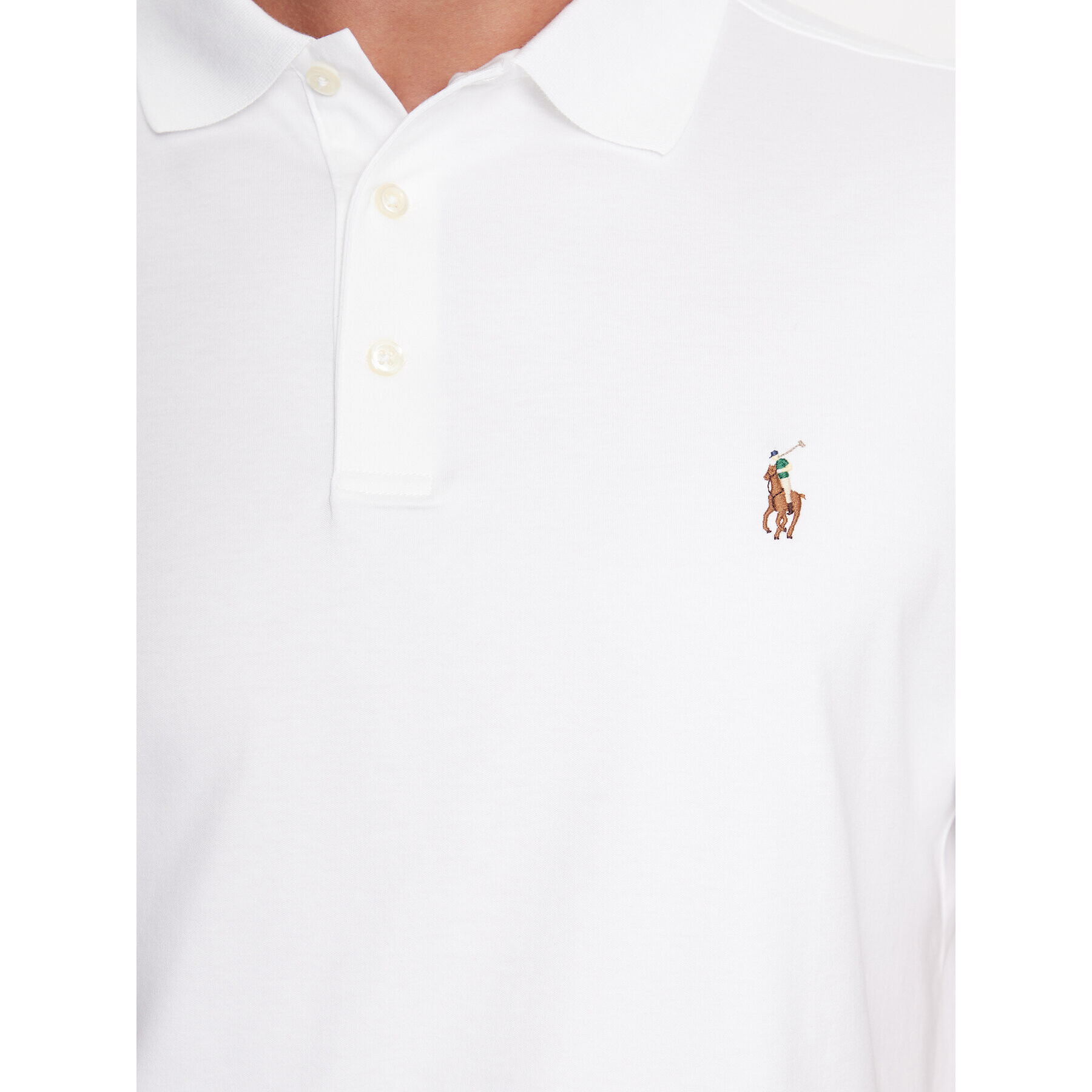 Polo Ralph Lauren Тениска с яка и копчета 710713130003 Бял Custom Slim Fit - Pepit.bg