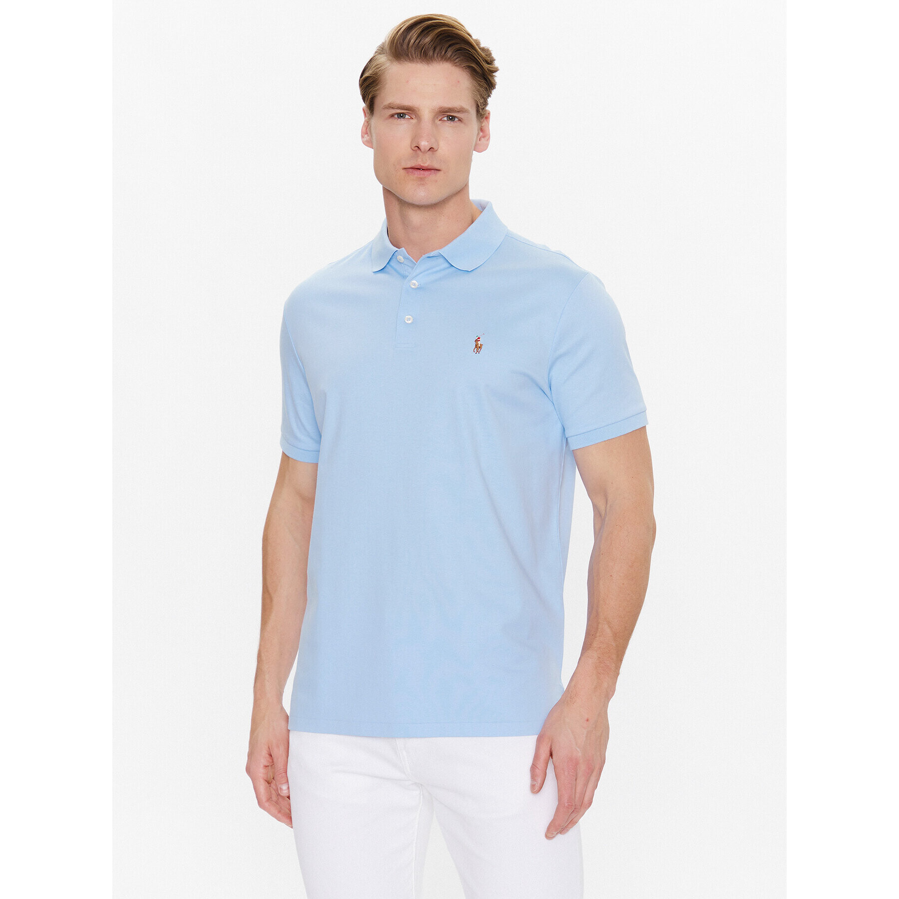 Polo Ralph Lauren Тениска с яка и копчета 710713130005 Син Slim Fit - Pepit.bg