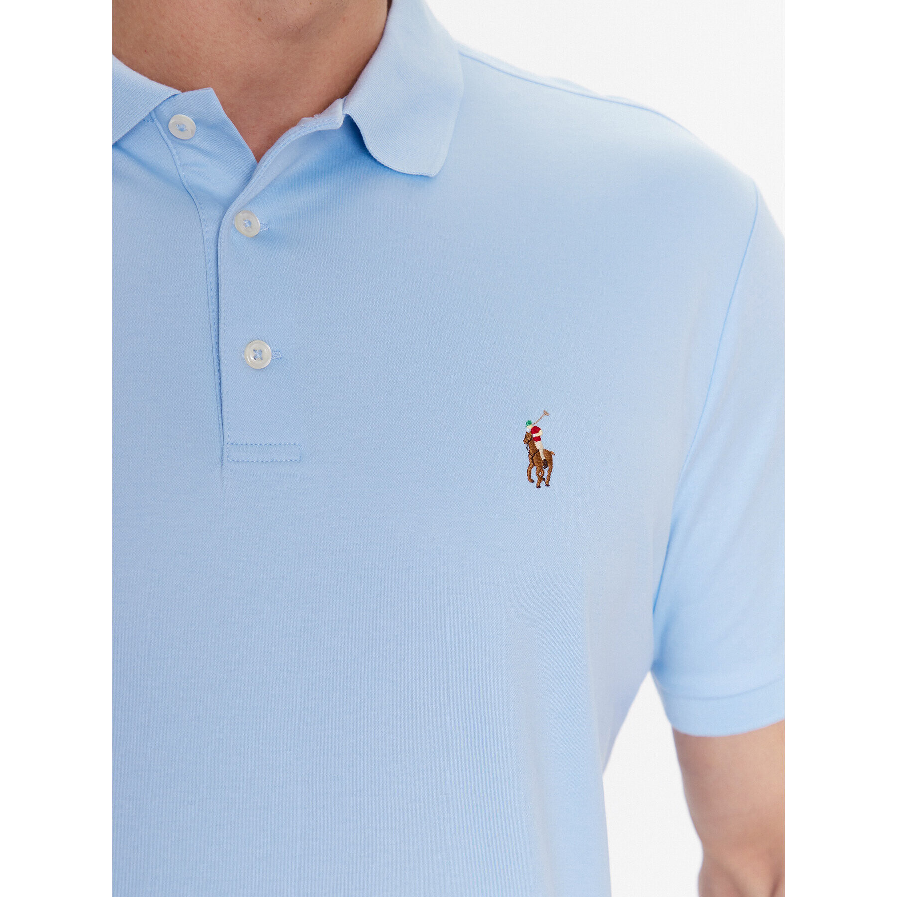 Polo Ralph Lauren Тениска с яка и копчета 710713130005 Син Slim Fit - Pepit.bg