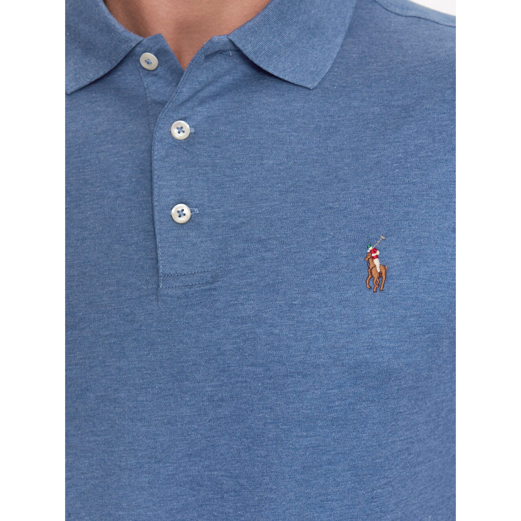 Polo Ralph Lauren Тениска с яка и копчета 710713130008 Син Custom Slim Fit - Pepit.bg