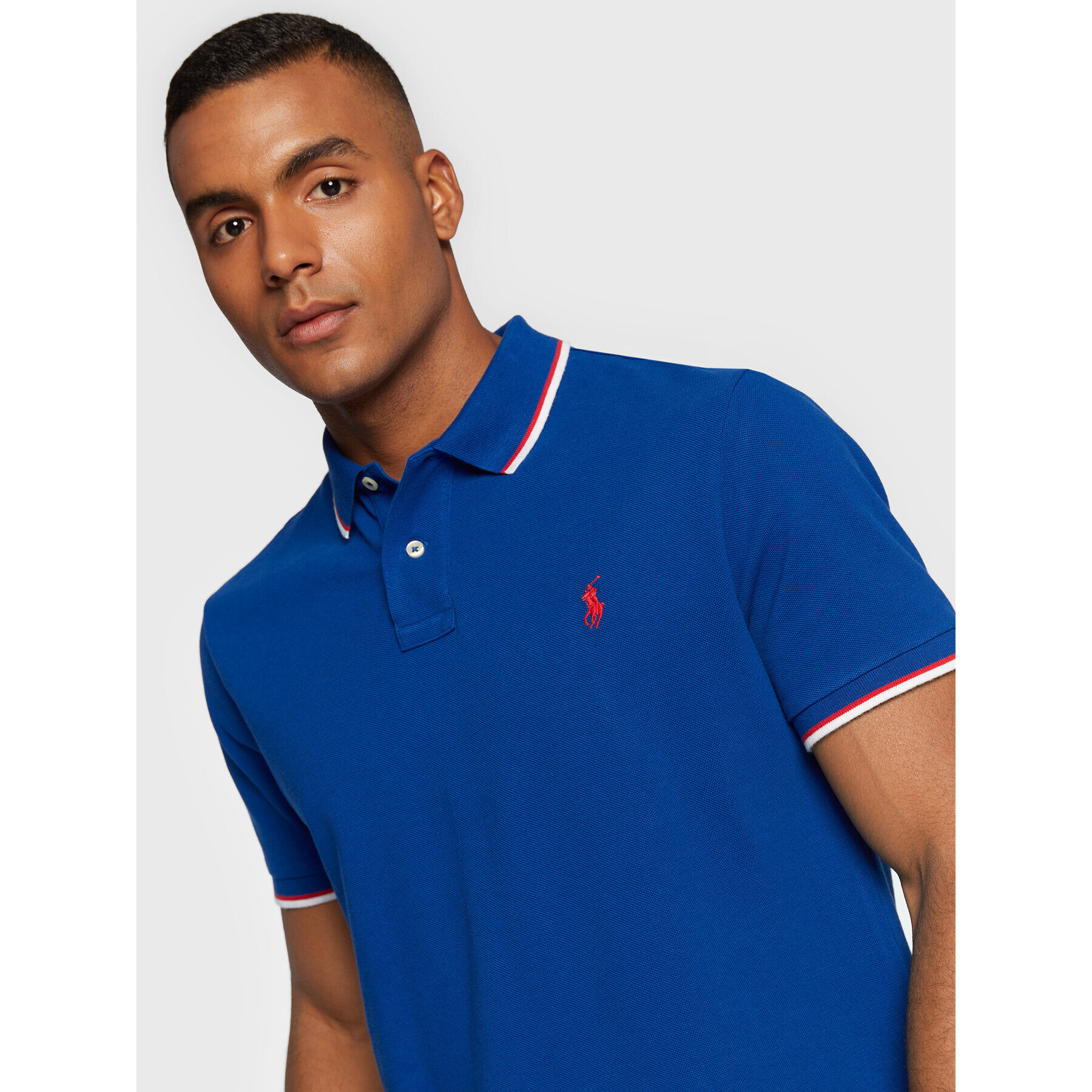 Polo Ralph Lauren Тениска с яка и копчета 710842621005 Син Slim Fit - Pepit.bg