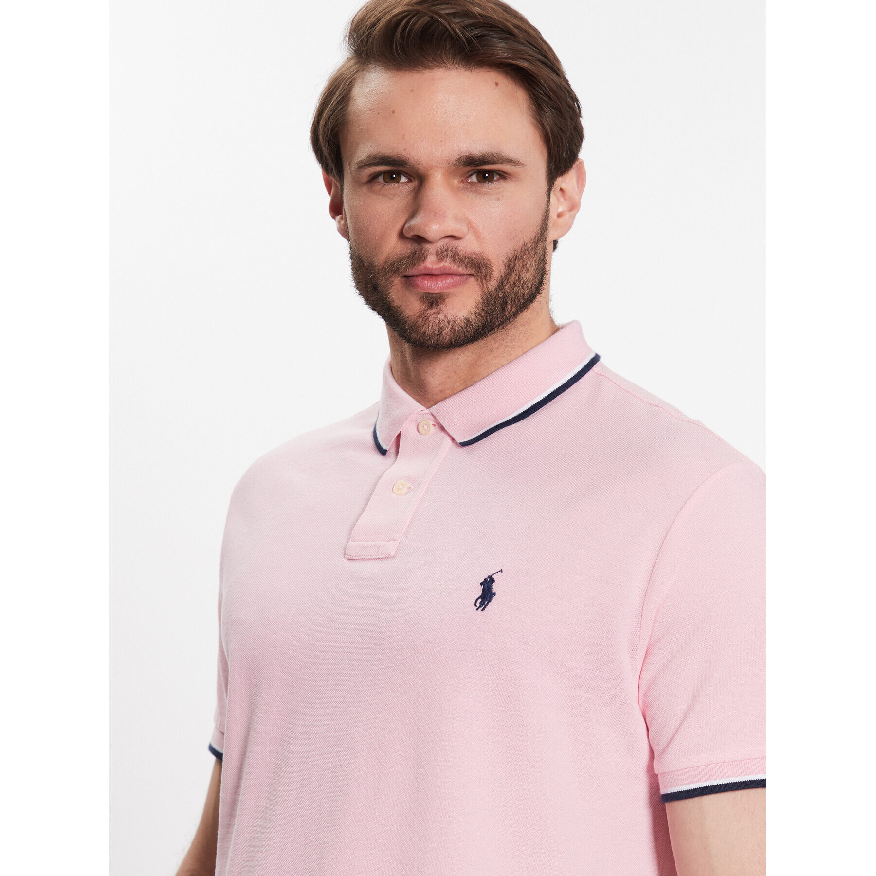 Polo Ralph Lauren Тениска с яка и копчета 710842621009 Розов Regular Fit - Pepit.bg