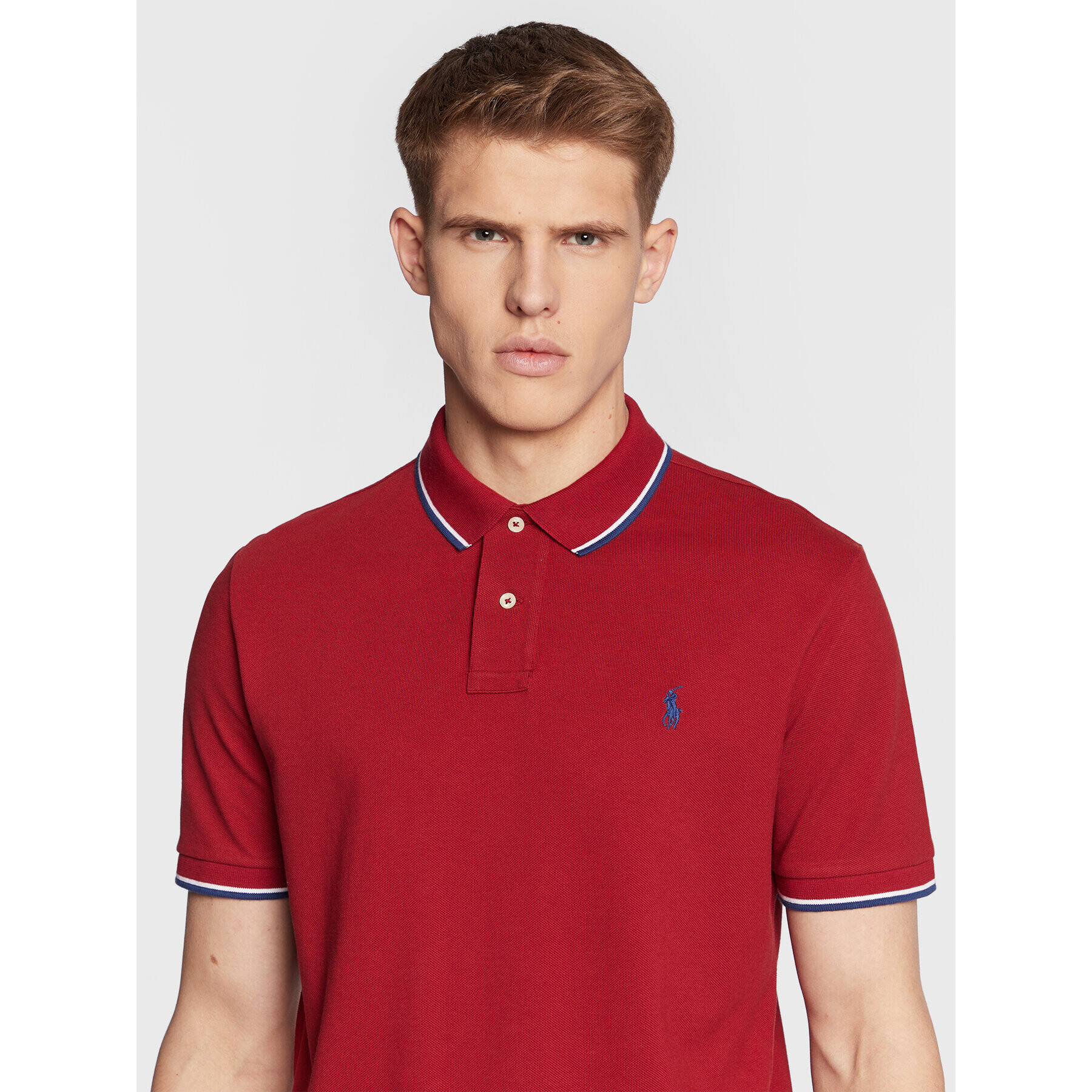 Polo Ralph Lauren Тениска с яка и копчета 710842621023 Червен Custom Slim Fit - Pepit.bg