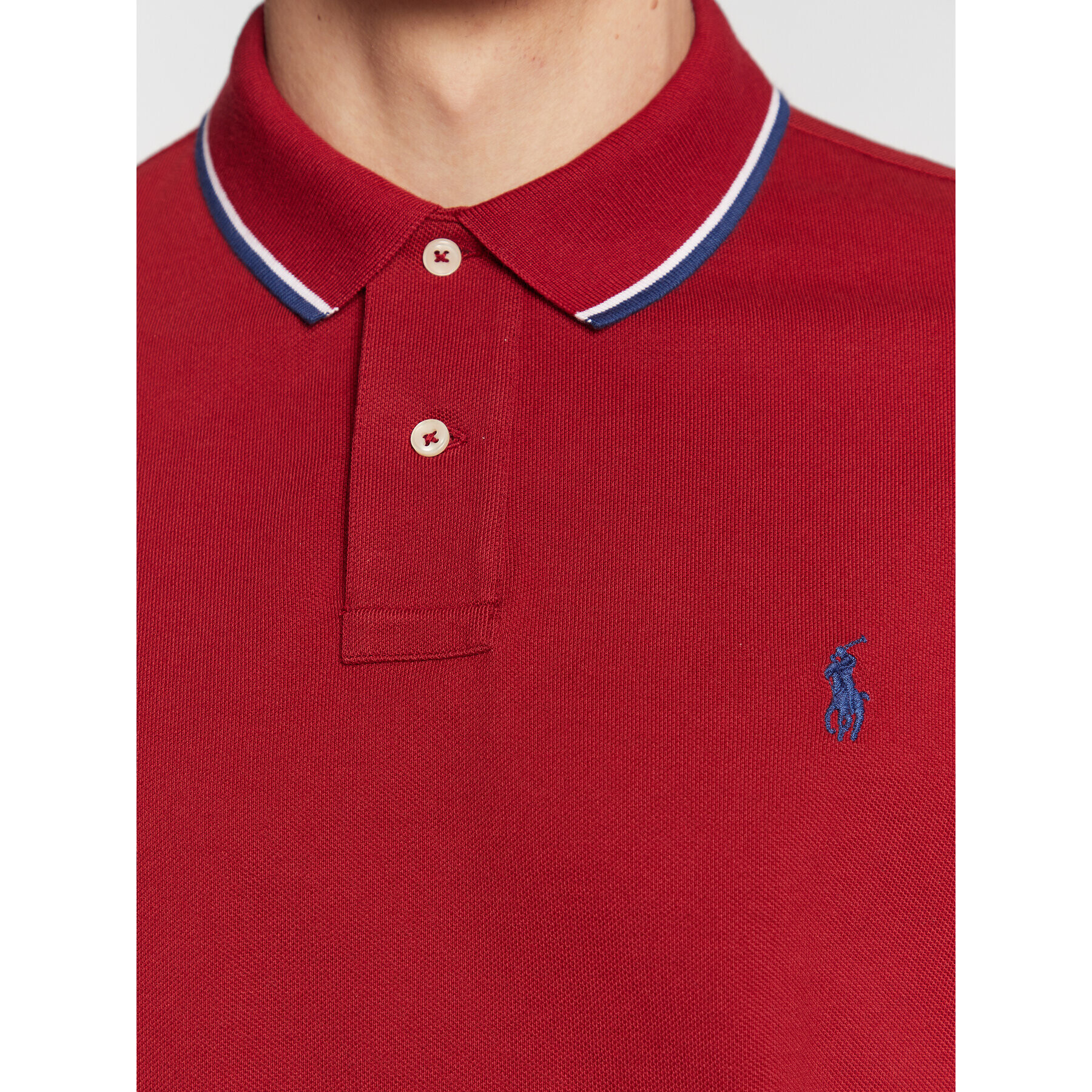 Polo Ralph Lauren Тениска с яка и копчета 710842621023 Червен Custom Slim Fit - Pepit.bg