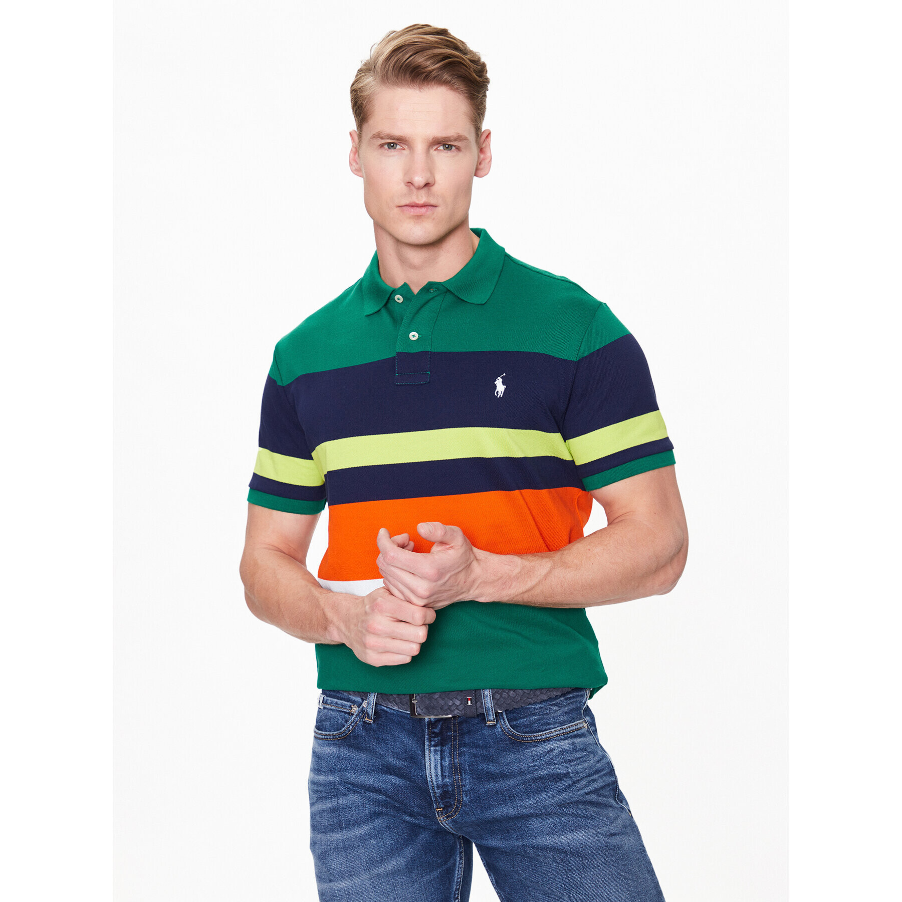 Polo Ralph Lauren Тениска с яка и копчета 710890053002 Цветен Slim Fit - Pepit.bg