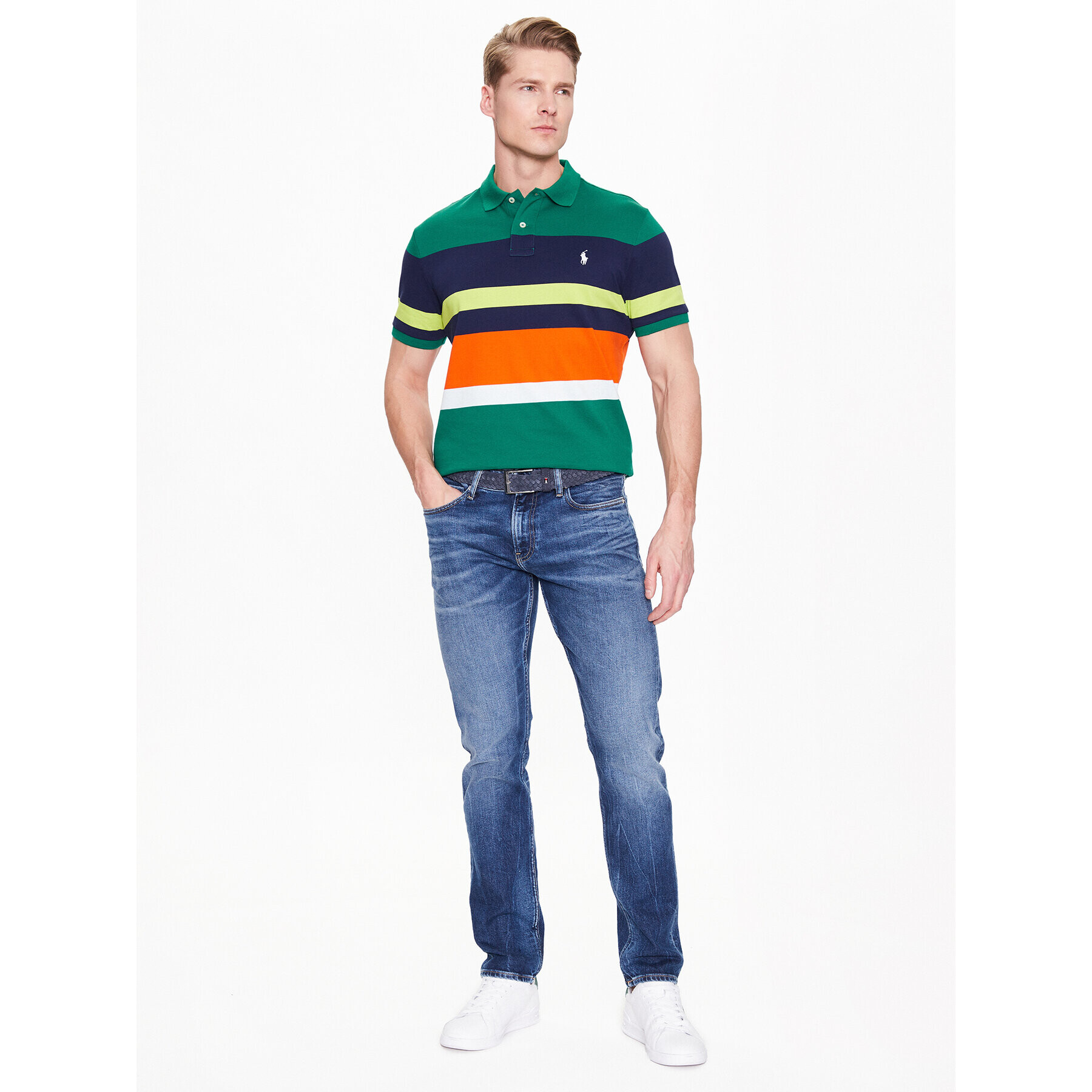 Polo Ralph Lauren Тениска с яка и копчета 710890053002 Цветен Slim Fit - Pepit.bg