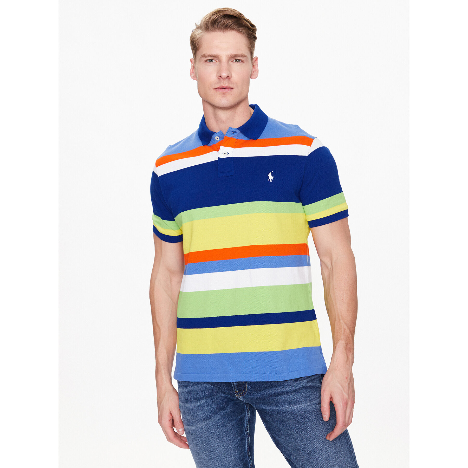 Polo Ralph Lauren Тениска с яка и копчета 710890054001 Цветен Slim Fit - Pepit.bg