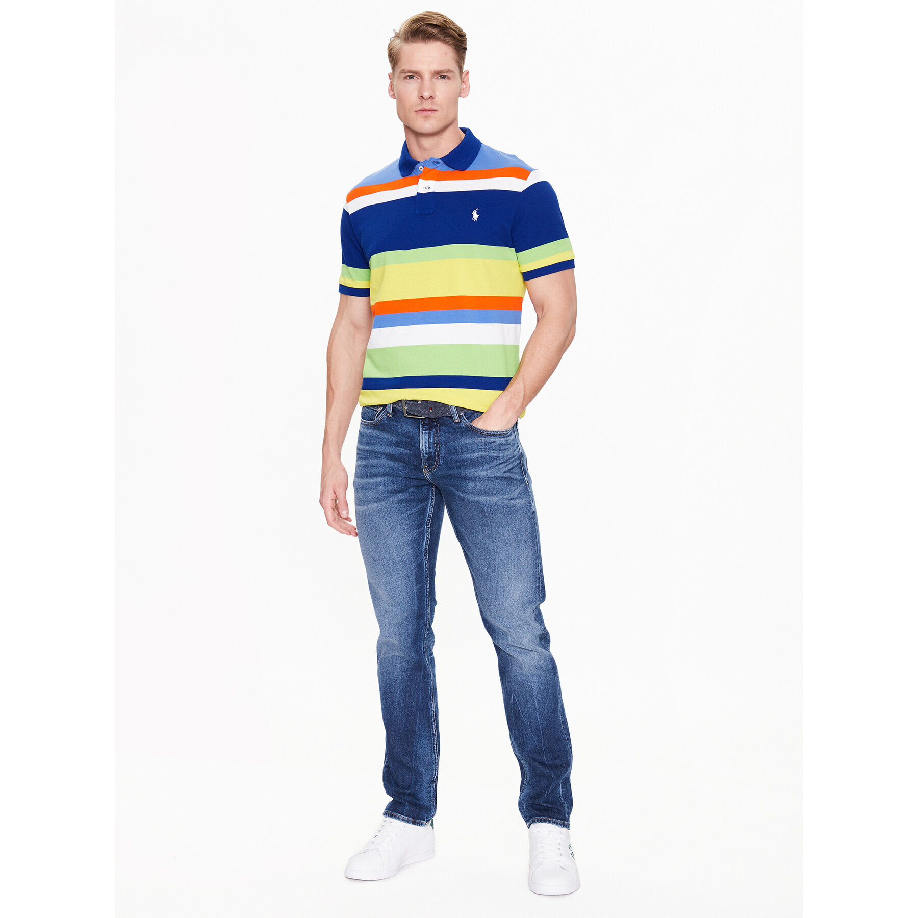 Polo Ralph Lauren Тениска с яка и копчета 710890054001 Цветен Slim Fit - Pepit.bg