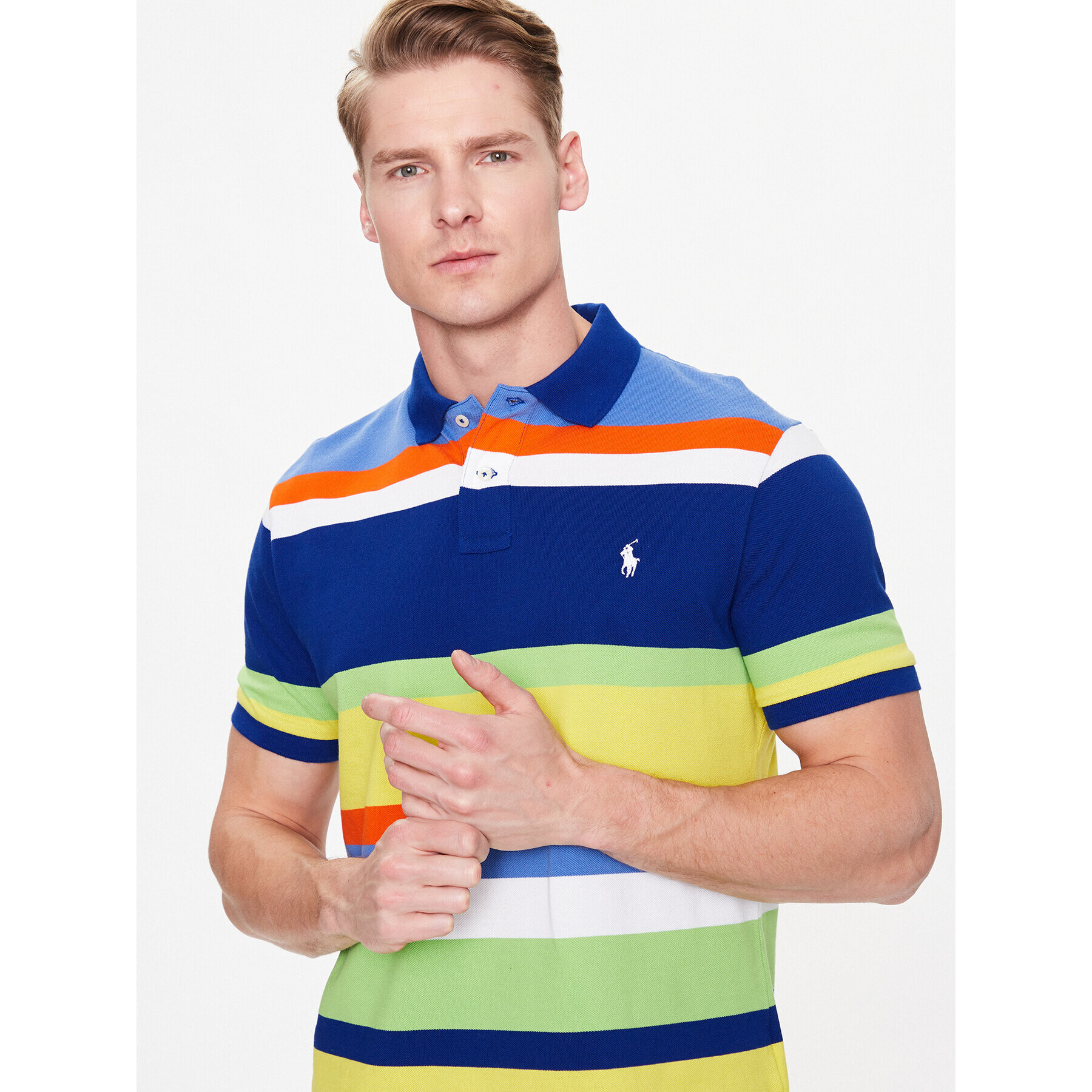 Polo Ralph Lauren Тениска с яка и копчета 710890054001 Цветен Slim Fit - Pepit.bg