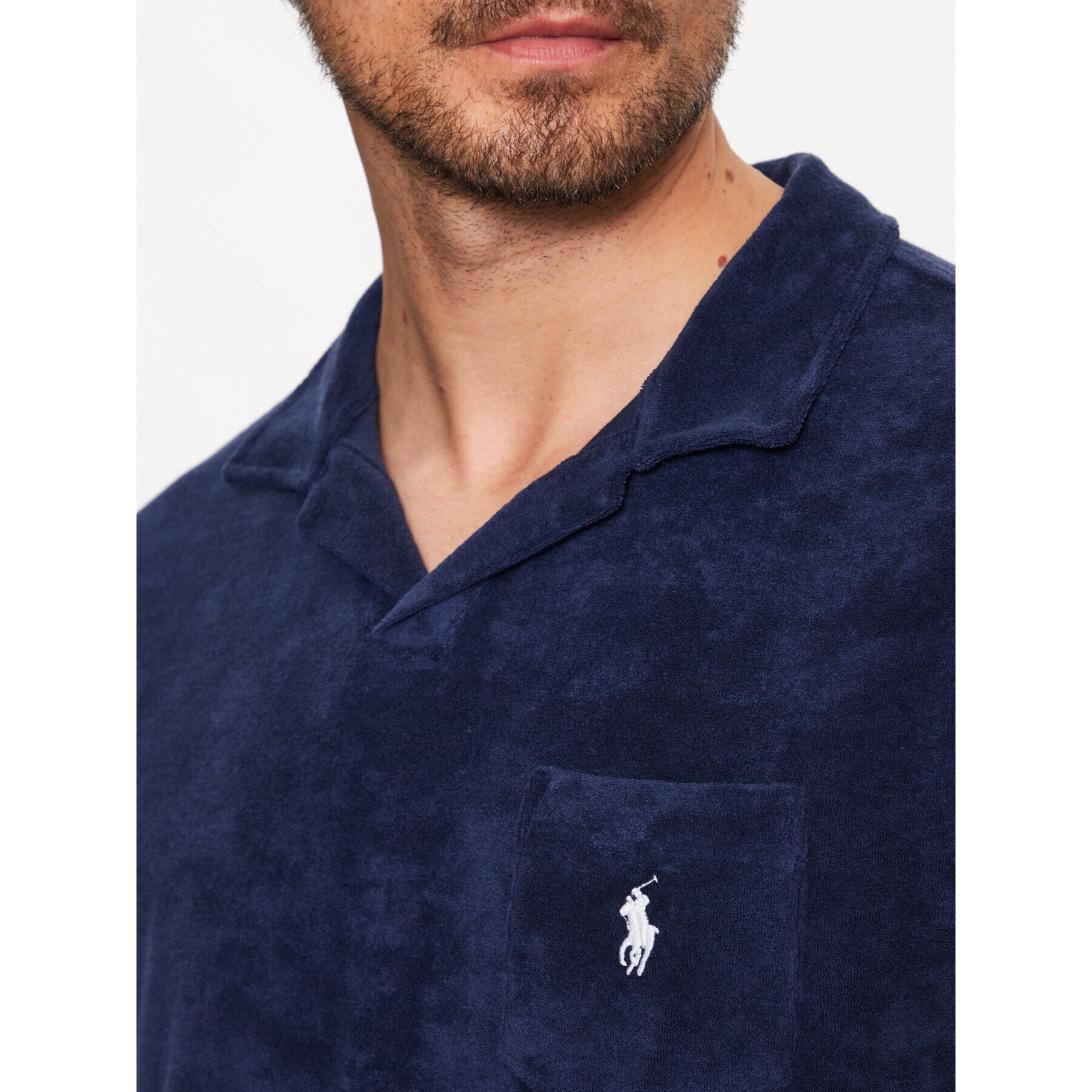 Polo Ralph Lauren Тениска с яка и копчета 710901044003 Тъмносин Regular Fit - Pepit.bg