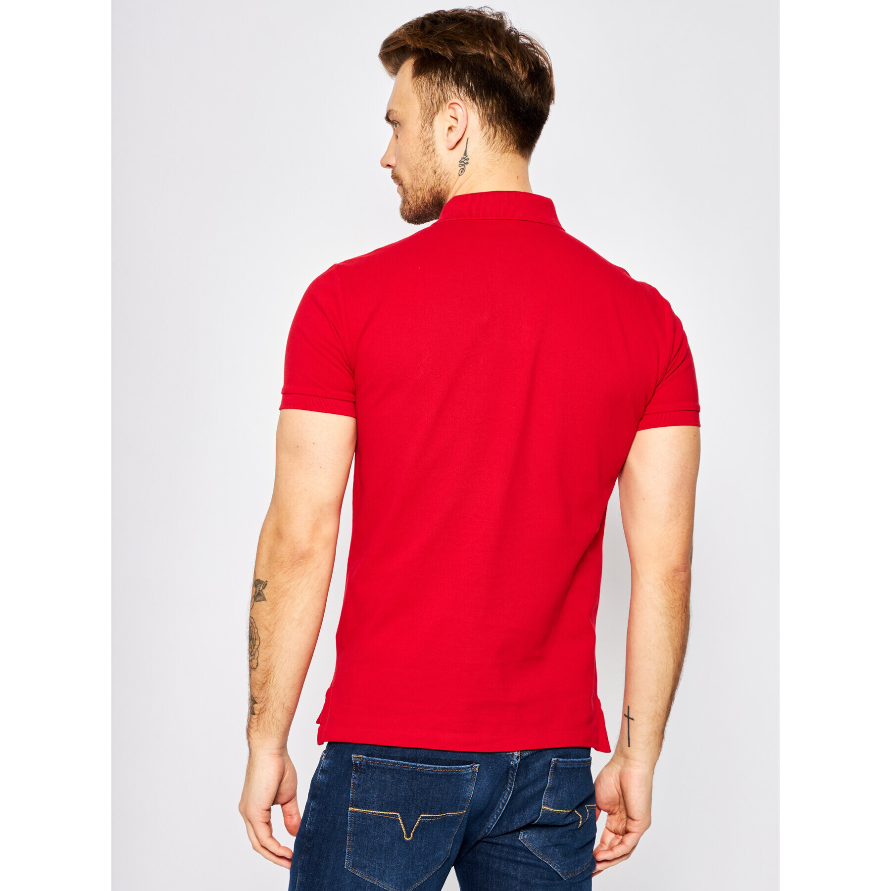 Polo Ralph Lauren Тениска с яка и копчета Core Replen 710548797 Червен Slim Fit - Pepit.bg