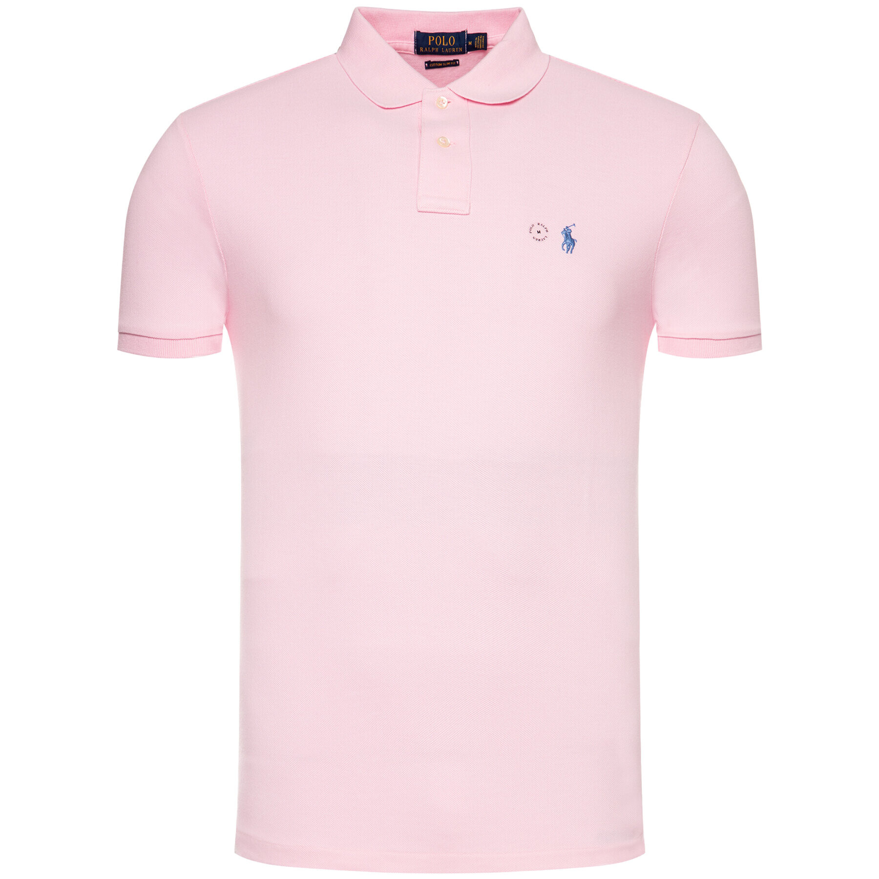 Polo Ralph Lauren Тениска с яка и копчета Core Replen 710782592 Розов Custom Slim Fit - Pepit.bg