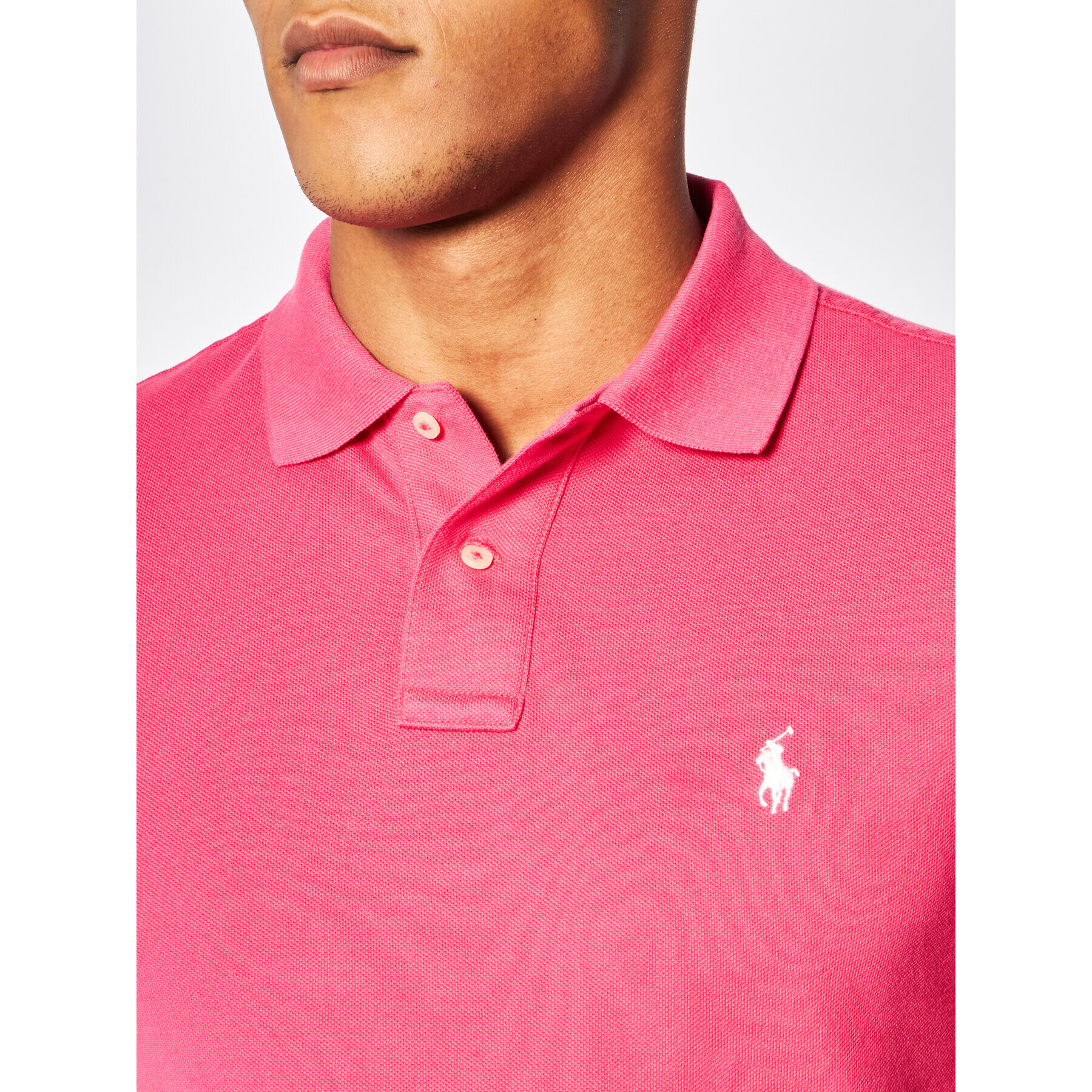 Polo Ralph Lauren Тениска с яка и копчета Core Replen 710795080 Розов Slim Fit - Pepit.bg