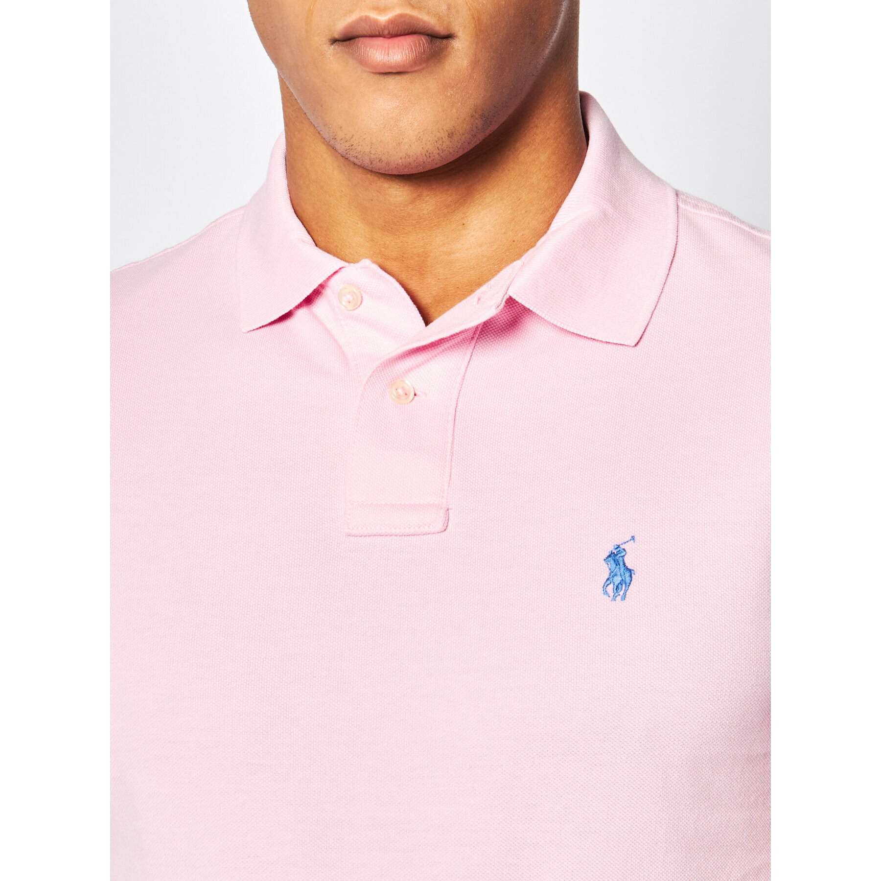 Polo Ralph Lauren Тениска с яка и копчета Core Replen 710795080 Розов Slim Fit - Pepit.bg