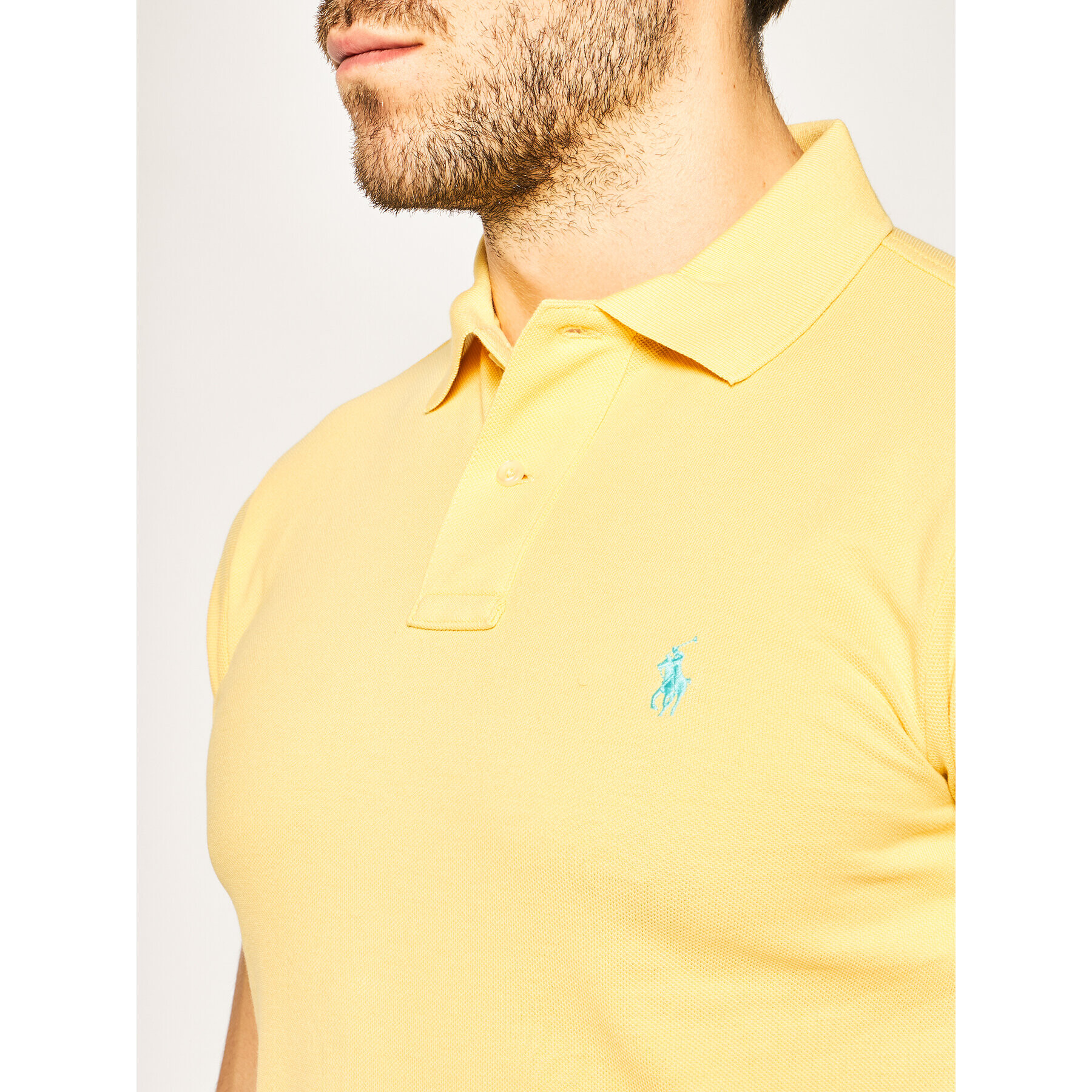 Polo Ralph Lauren Тениска с яка и копчета Core Replen 710795080 Жълт Slim Fit - Pepit.bg