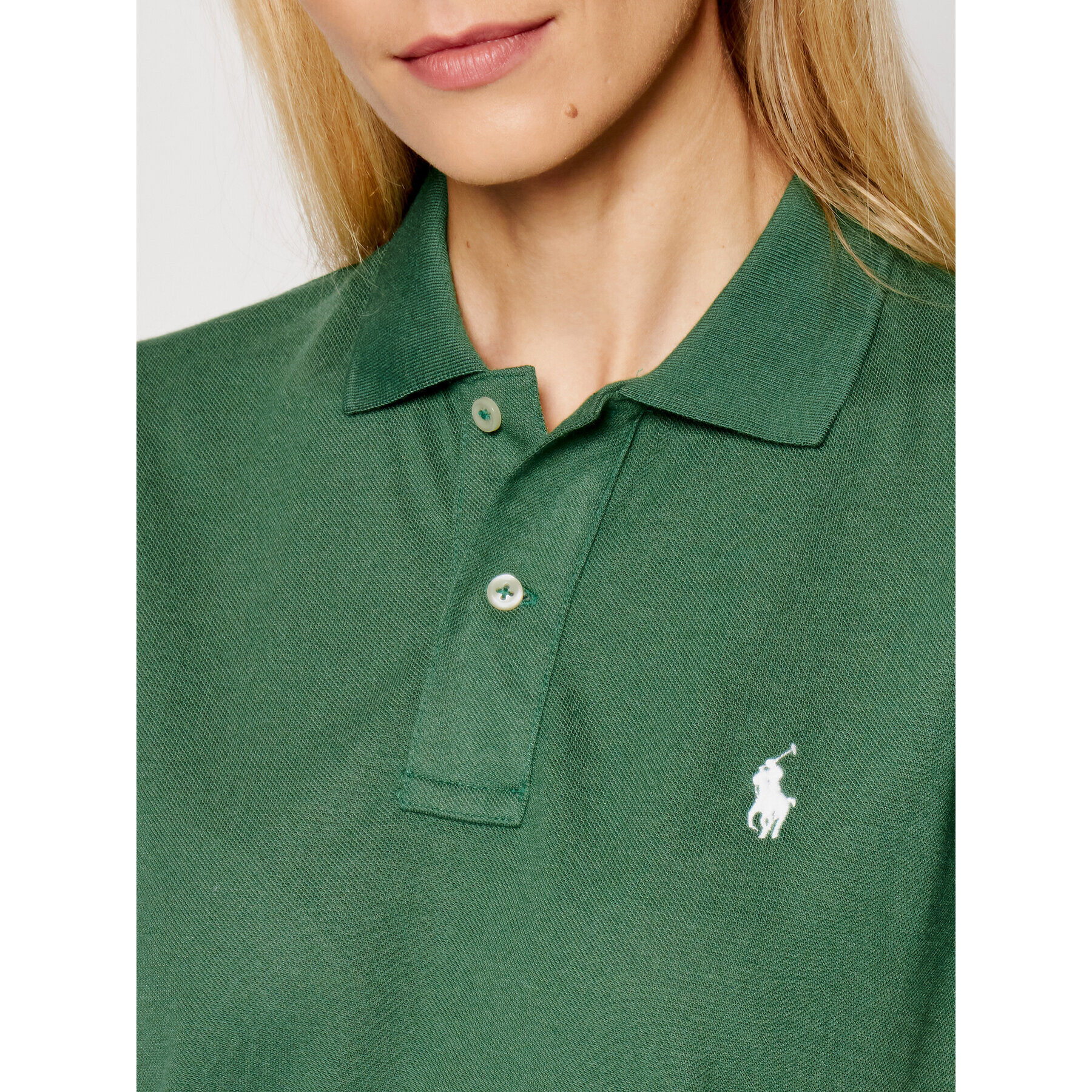 Polo Ralph Lauren Тениска с яка и копчета 211806666002 Зелен Classic Fit - Pepit.bg