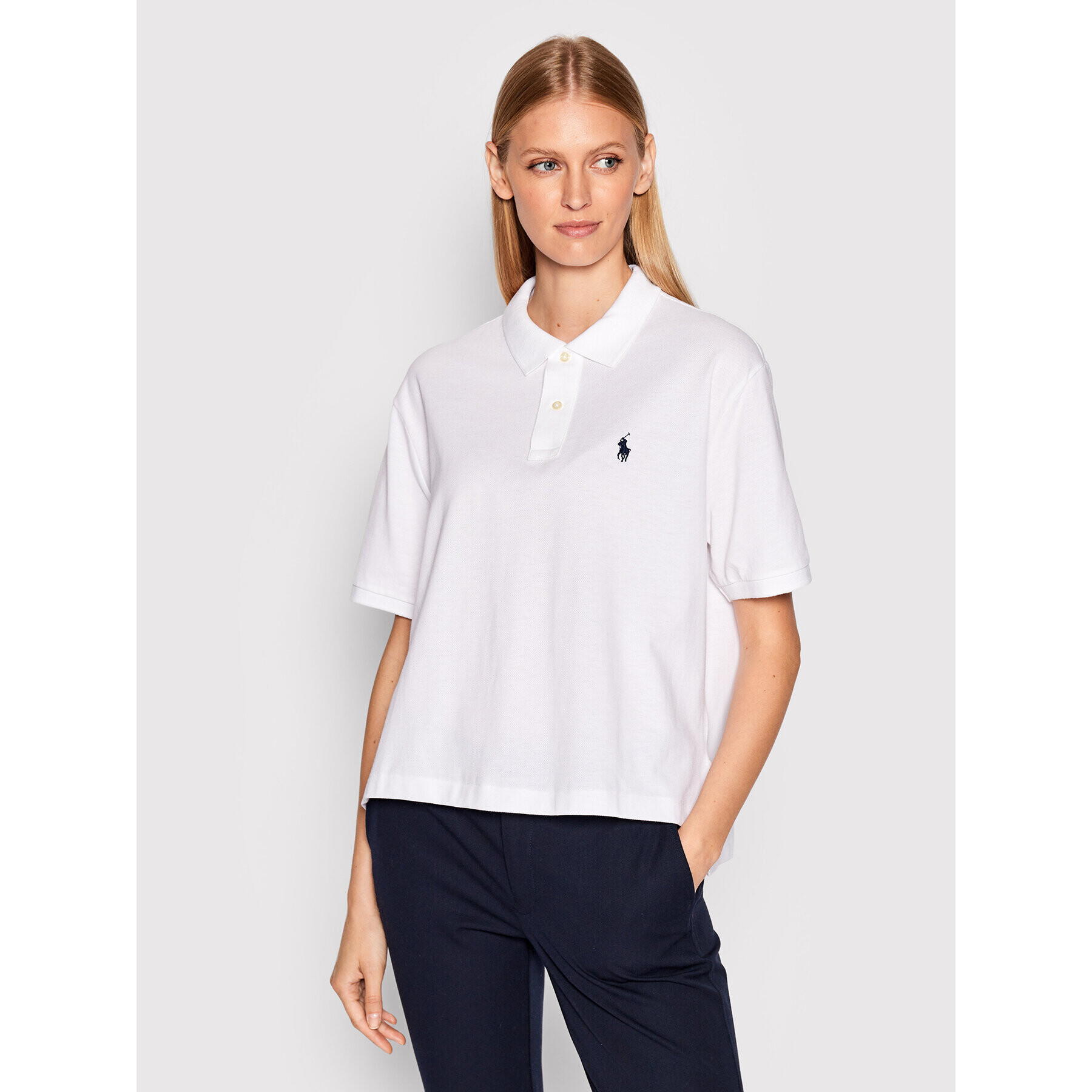 Polo Ralph Lauren Тениска с яка и копчета 211863280002 Бял Relaxed Fit - Pepit.bg