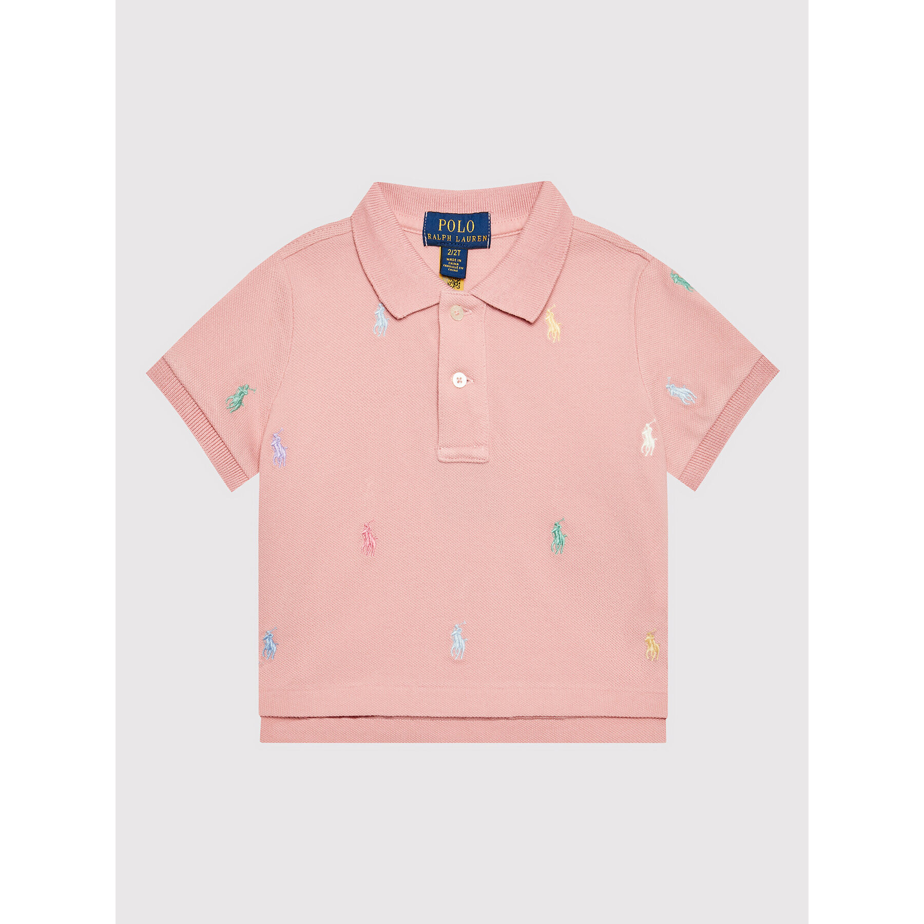 Polo Ralph Lauren Тениска с яка и копчета 311869510001 Розов Boxy Fit - Pepit.bg