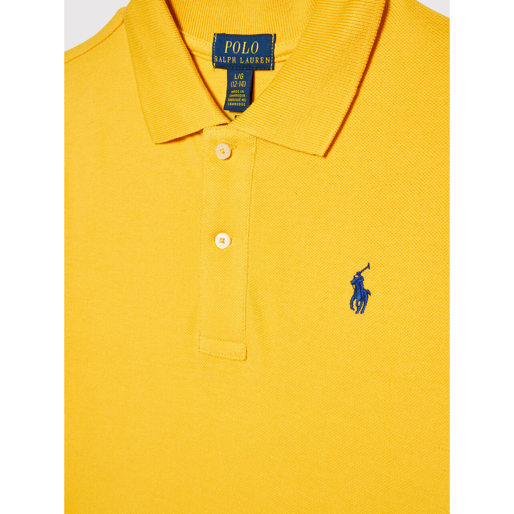 Polo Ralph Lauren Тениска с яка и копчета 313844232015 Жълт Regular Fit - Pepit.bg