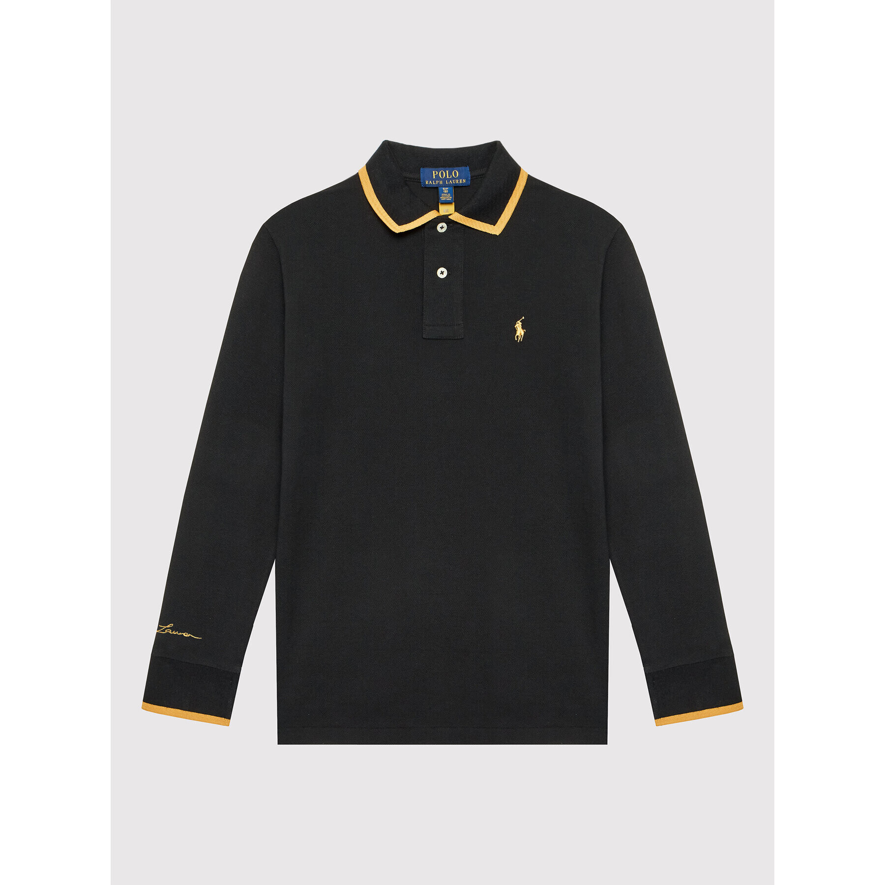 Polo Ralph Lauren Тениска с яка и копчета 323857270002 Черен Regular Fit - Pepit.bg