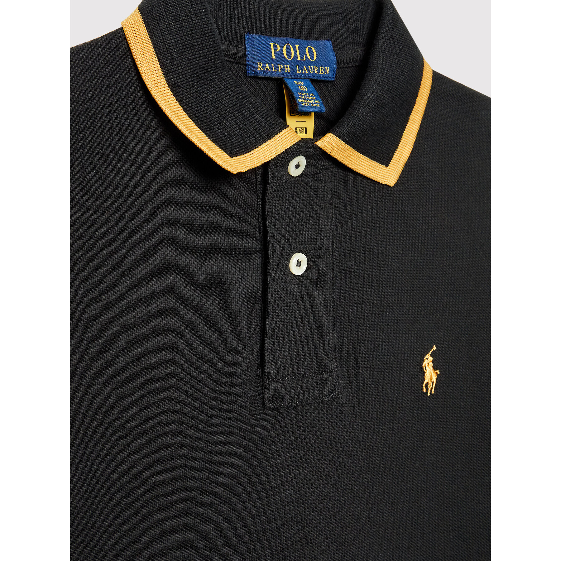 Polo Ralph Lauren Тениска с яка и копчета 323857270002 Черен Regular Fit - Pepit.bg