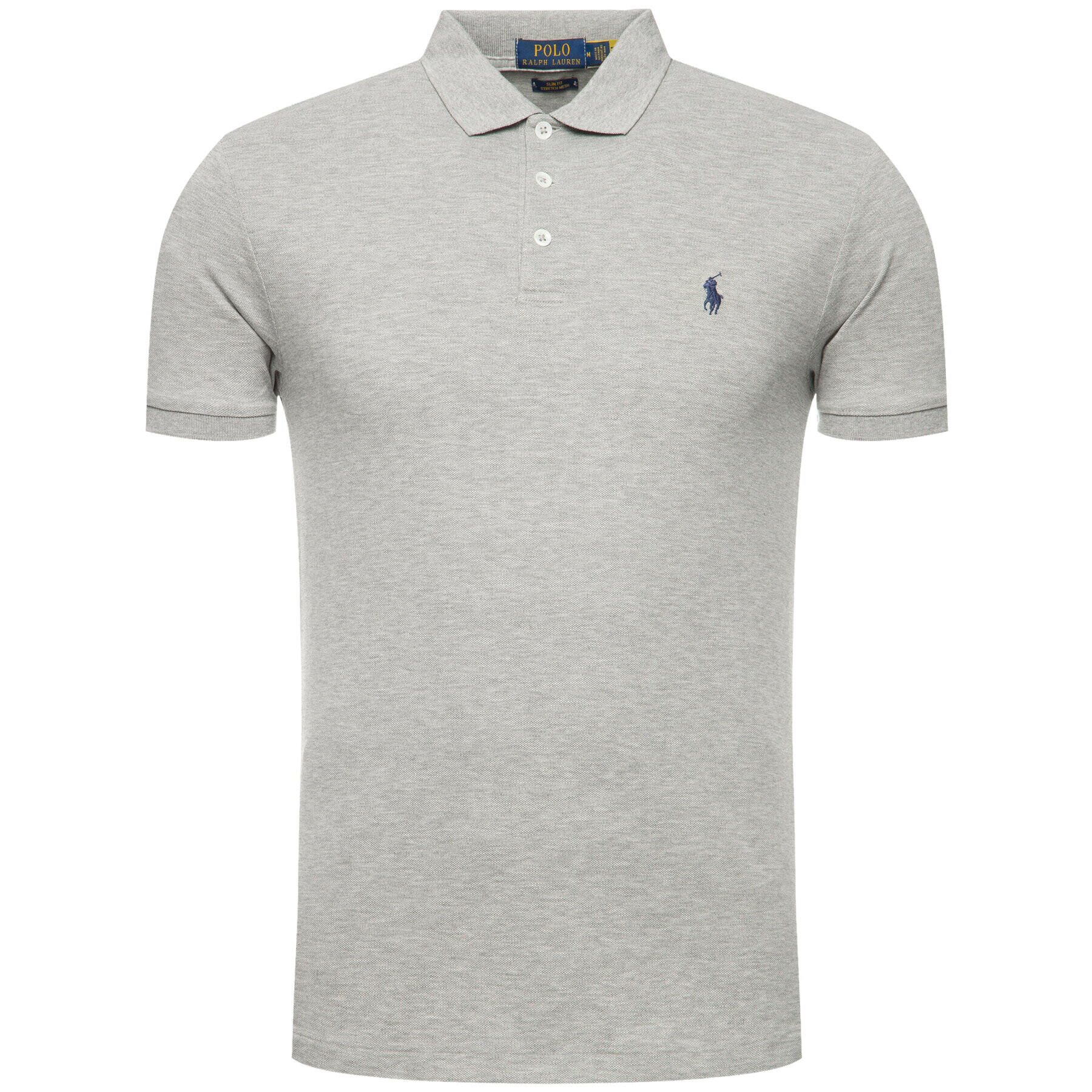 Polo Ralph Lauren Тениска с яка и копчета 710541705 Сив Slim Fit - Pepit.bg