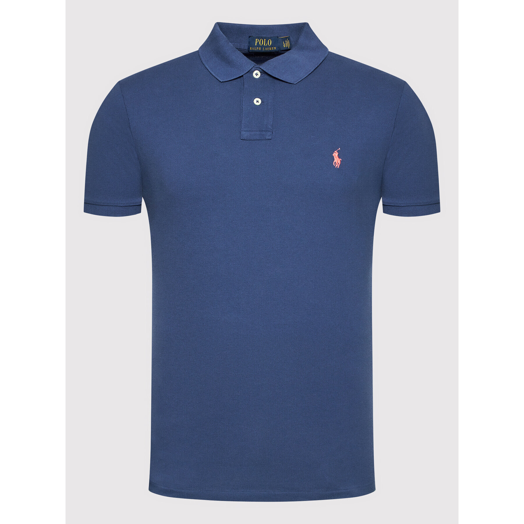 Polo Ralph Lauren Тениска с яка и копчета 710680784255 Тъмносин Custom Slim Fit - Pepit.bg