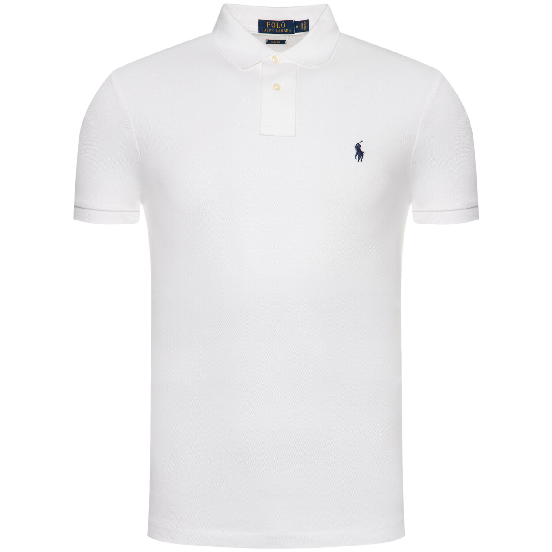 Polo Ralph Lauren Тениска с яка и копчета Core Replen 710548797 Бял Slim Fit - Pepit.bg