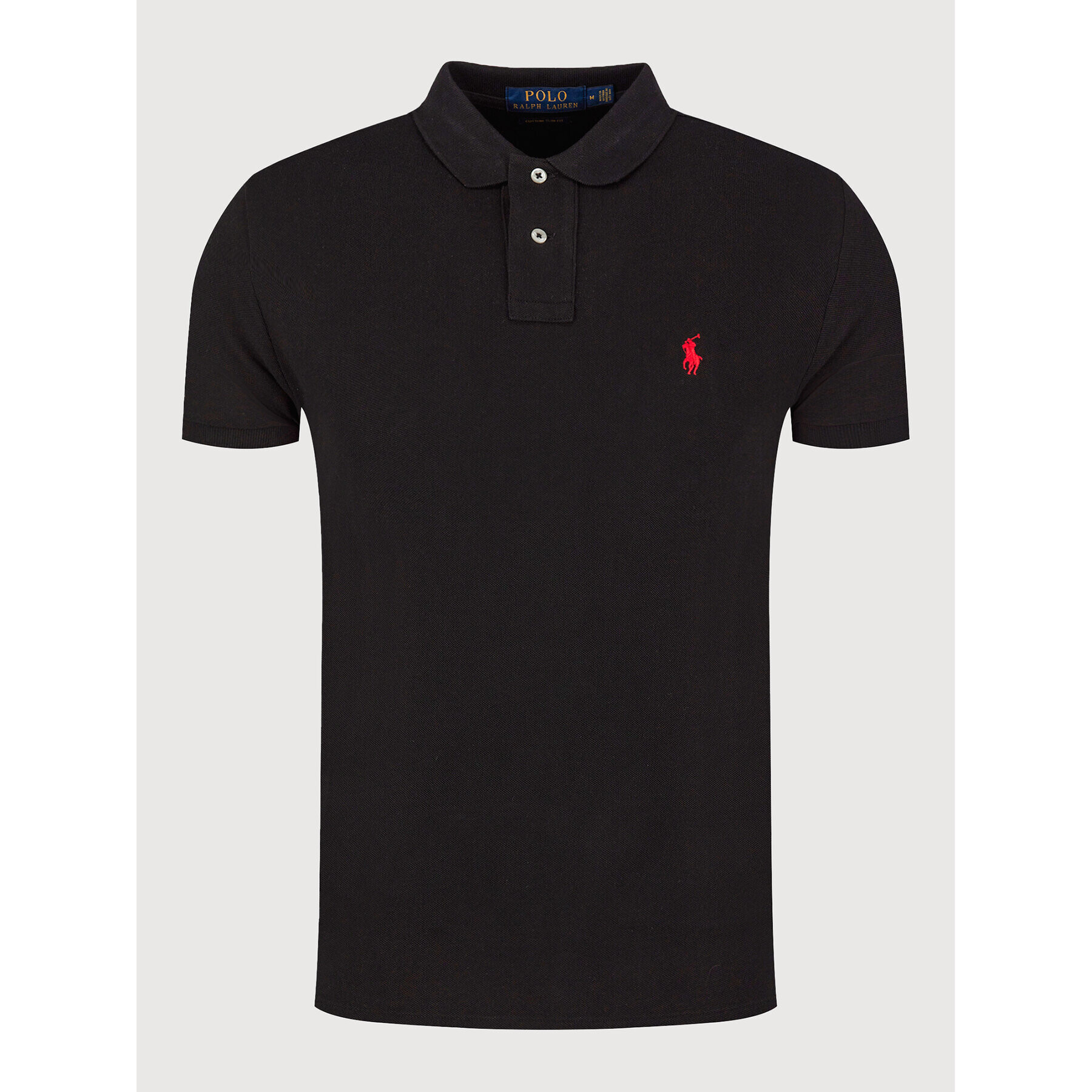 Polo Ralph Lauren Тениска с яка и копчета Core Replen 710782592 Черен Custom Slim Fit - Pepit.bg