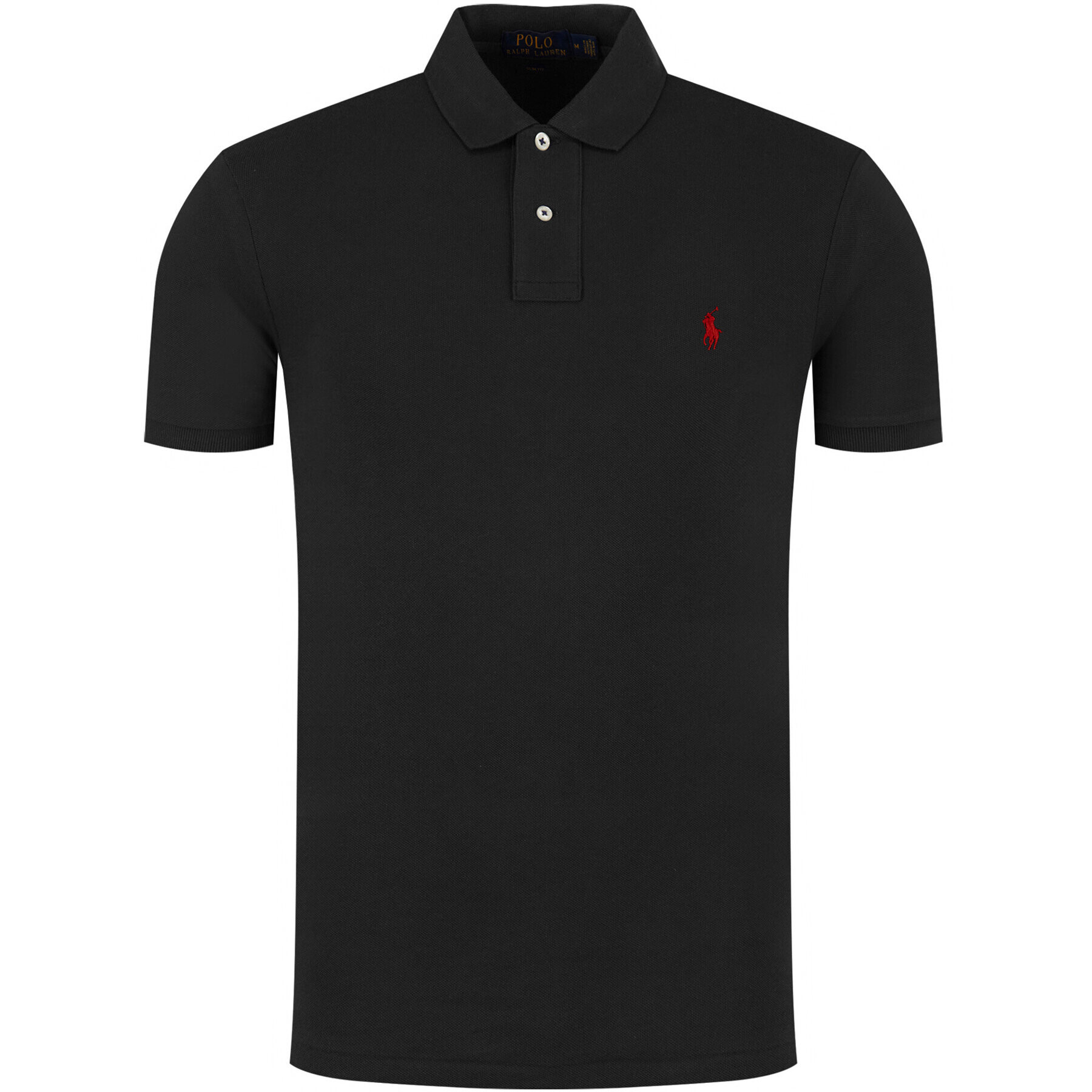 Polo Ralph Lauren Тениска с яка и копчета Core Replen 710795080 Черен Slim Fit - Pepit.bg