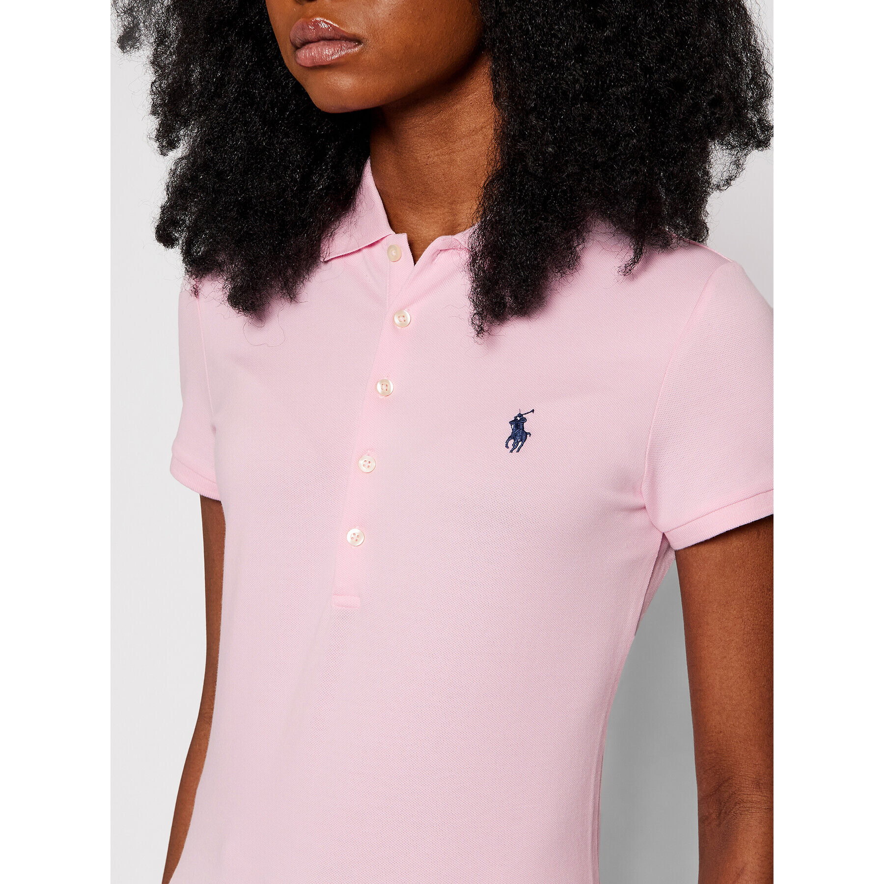 Polo Ralph Lauren Тениска с яка и копчета Julie 211505654112 Розов Slim Fit - Pepit.bg