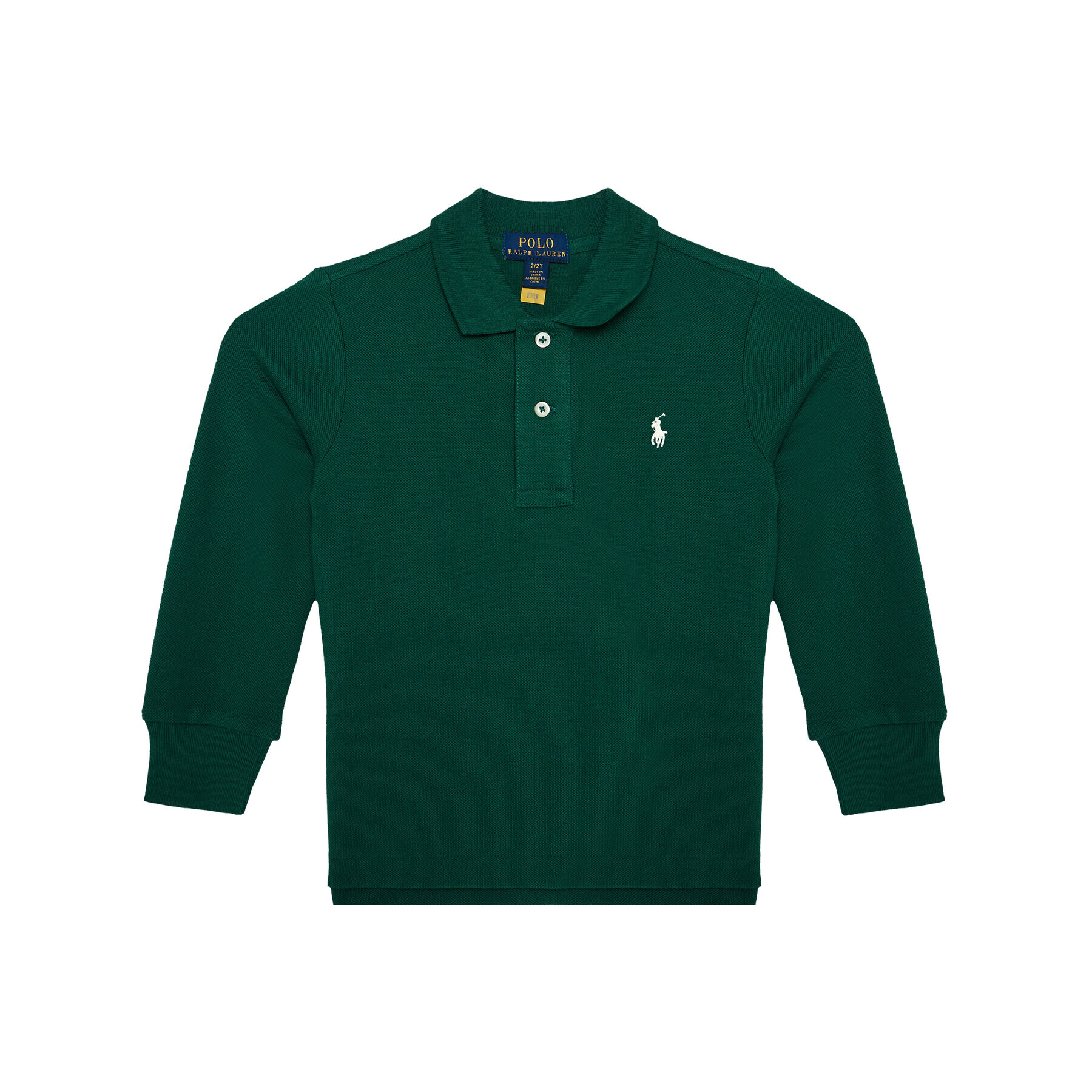 Polo Ralph Lauren Тениска с яка и копчета Ls Kc 321703634023 Зелен Regular Fit - Pepit.bg