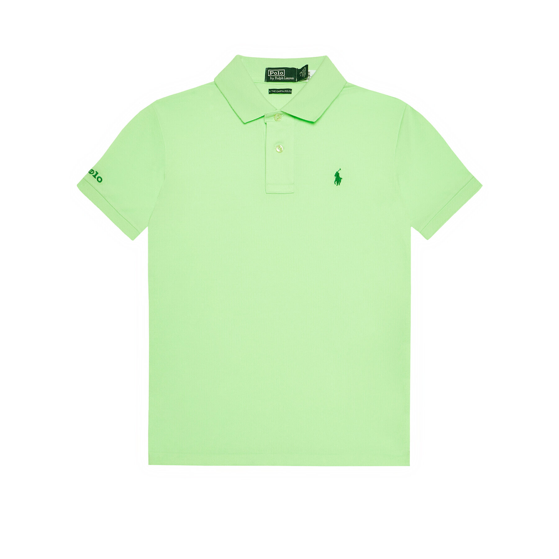 Polo Ralph Lauren Тениска с яка и копчета The Earth 323780773 Зелен Regular Fit - Pepit.bg