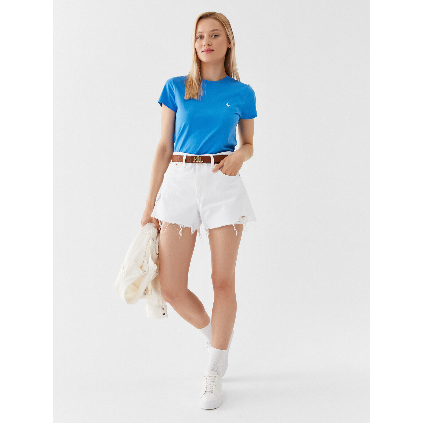 Polo Ralph Lauren Тишърт 211898698010 Син Regular Fit - Pepit.bg
