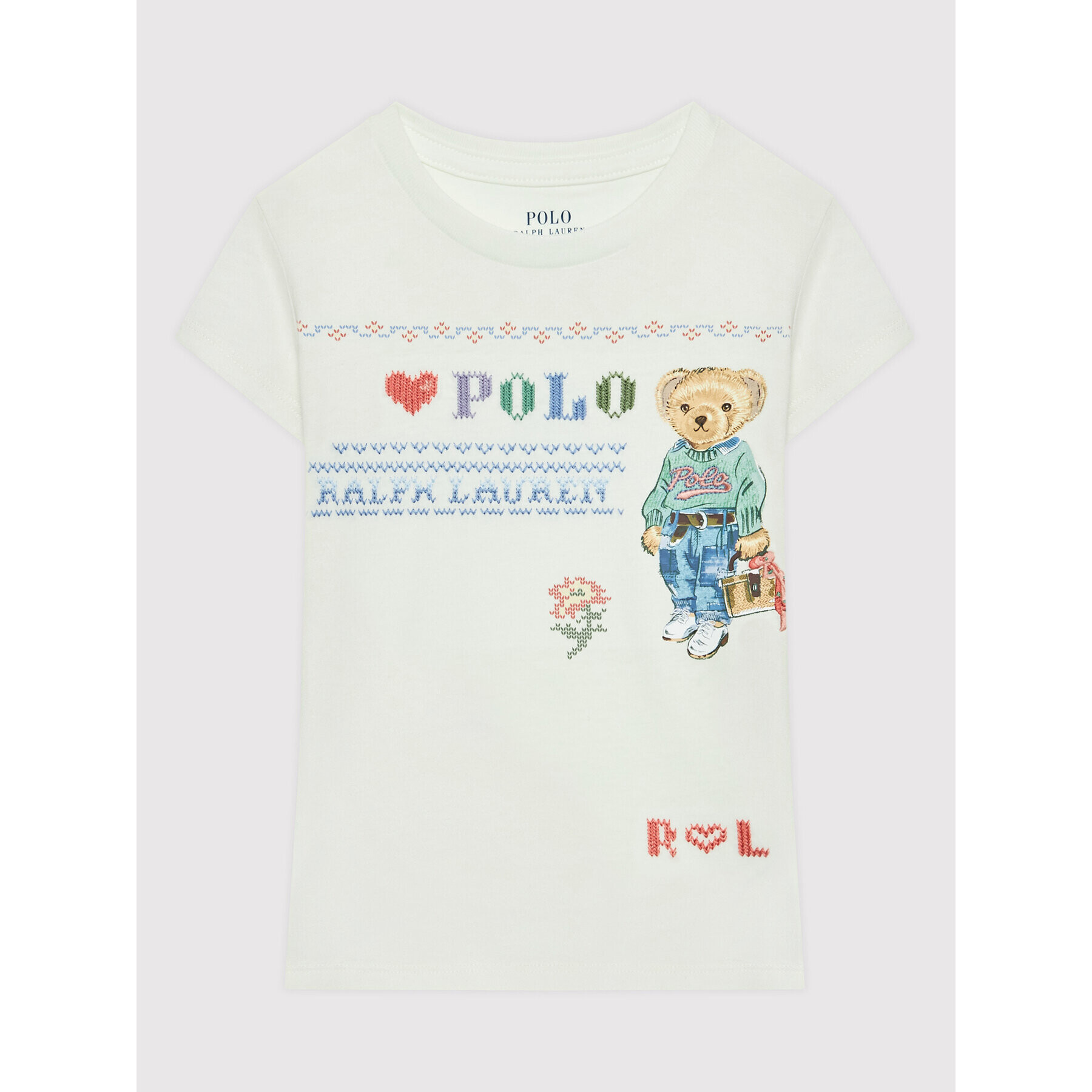 Polo Ralph Lauren Тишърт 310869533001 Бял Regular Fit - Pepit.bg