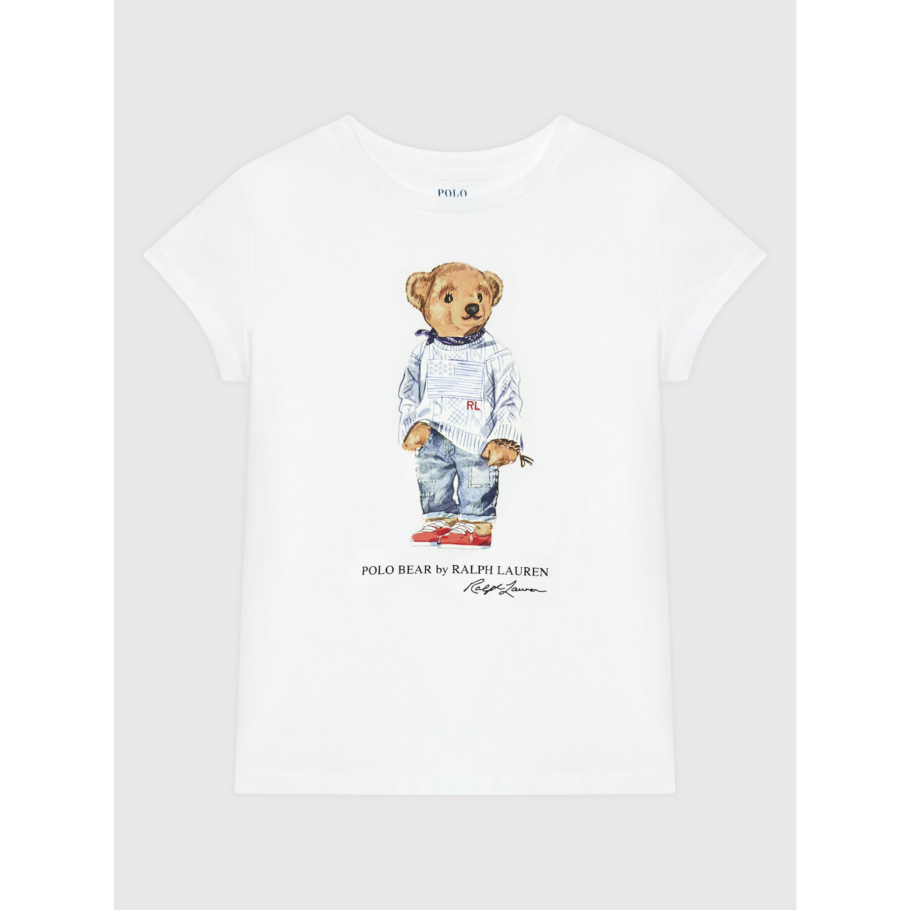 Polo Ralph Lauren Тишърт 312864866001 Бял Regular Fit - Pepit.bg
