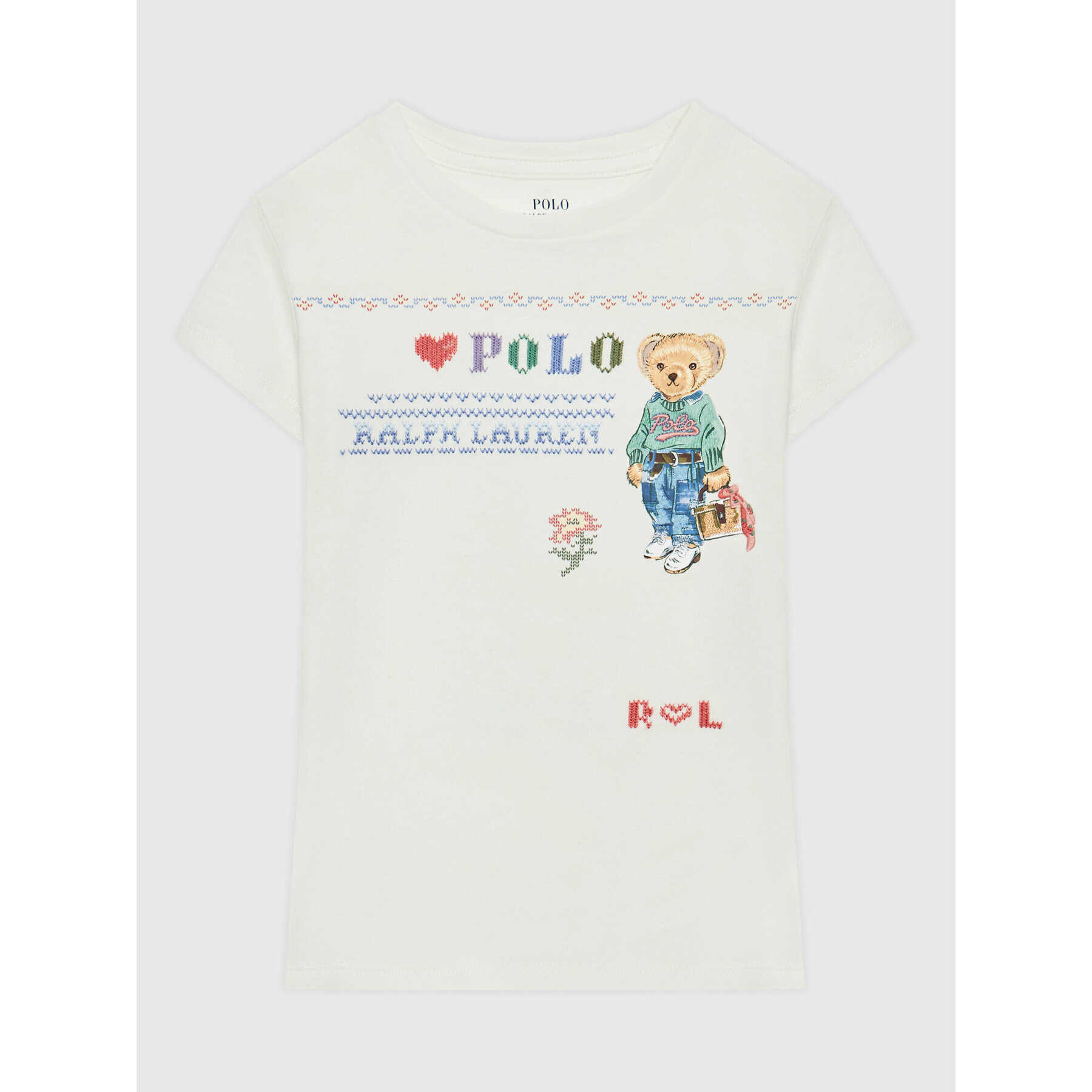 Polo Ralph Lauren Тишърт 313869533001 Бял Regular Fit - Pepit.bg