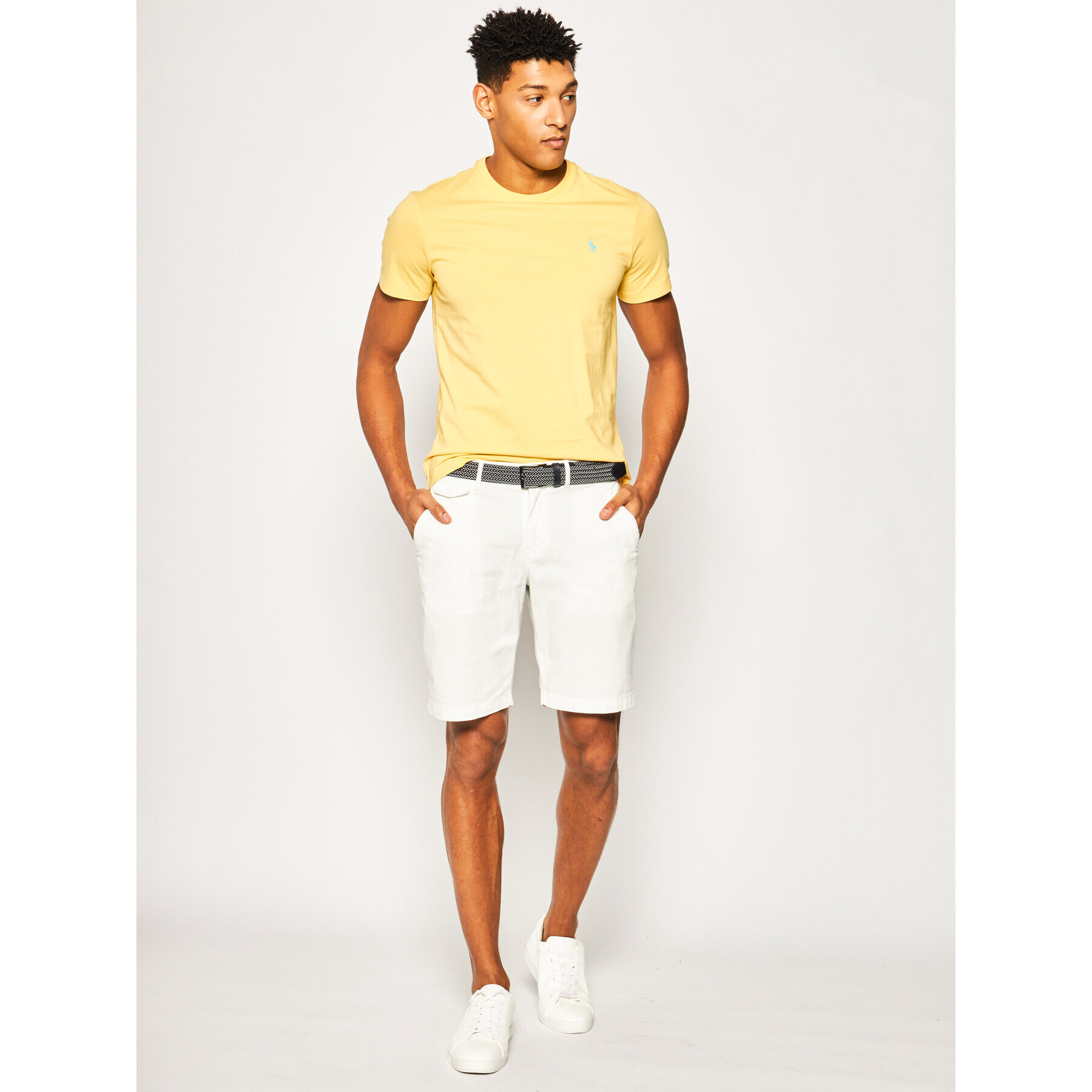 Polo Ralph Lauren Тишърт 710671438 Жълт Custom Slim Fit - Pepit.bg