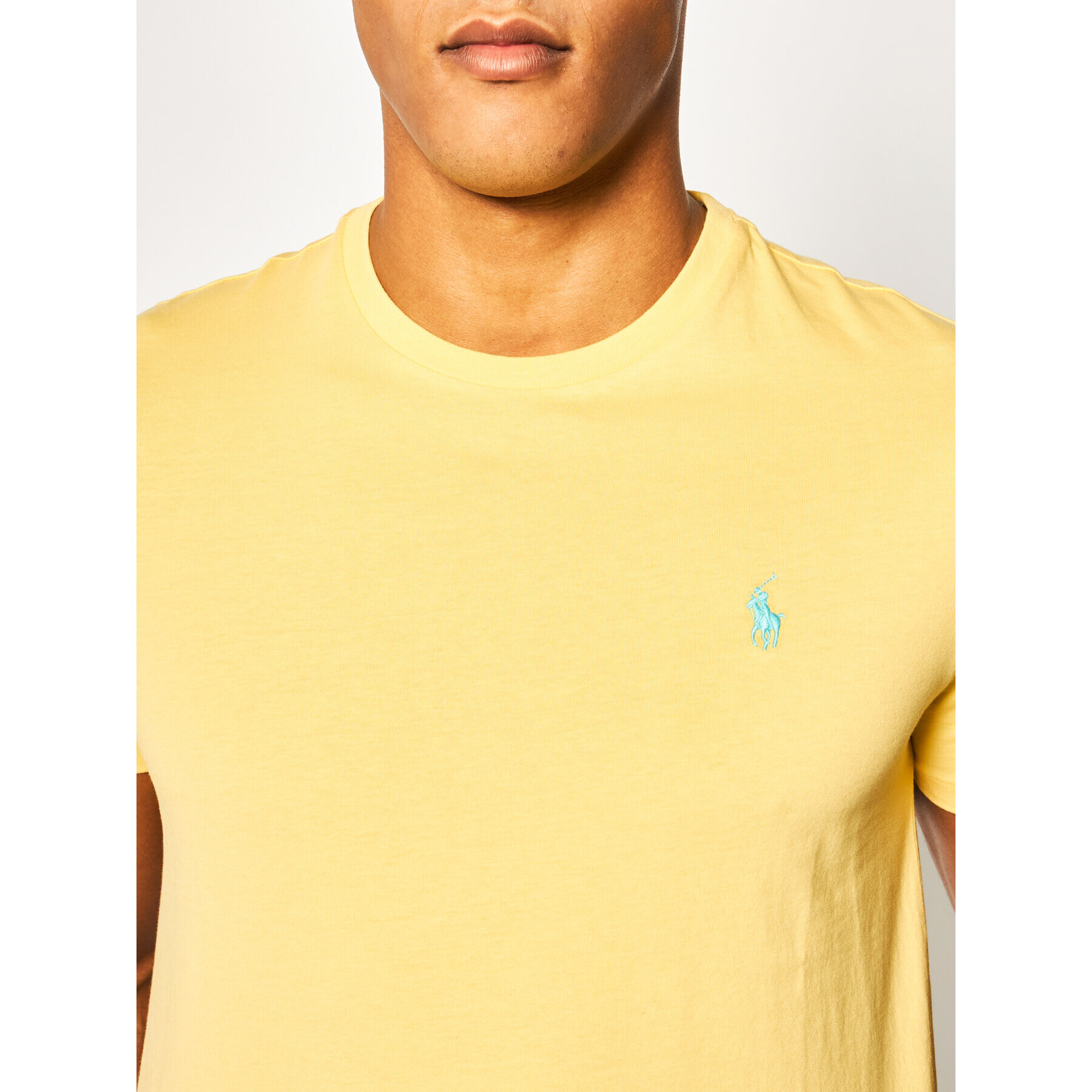Polo Ralph Lauren Тишърт 710671438 Жълт Custom Slim Fit - Pepit.bg